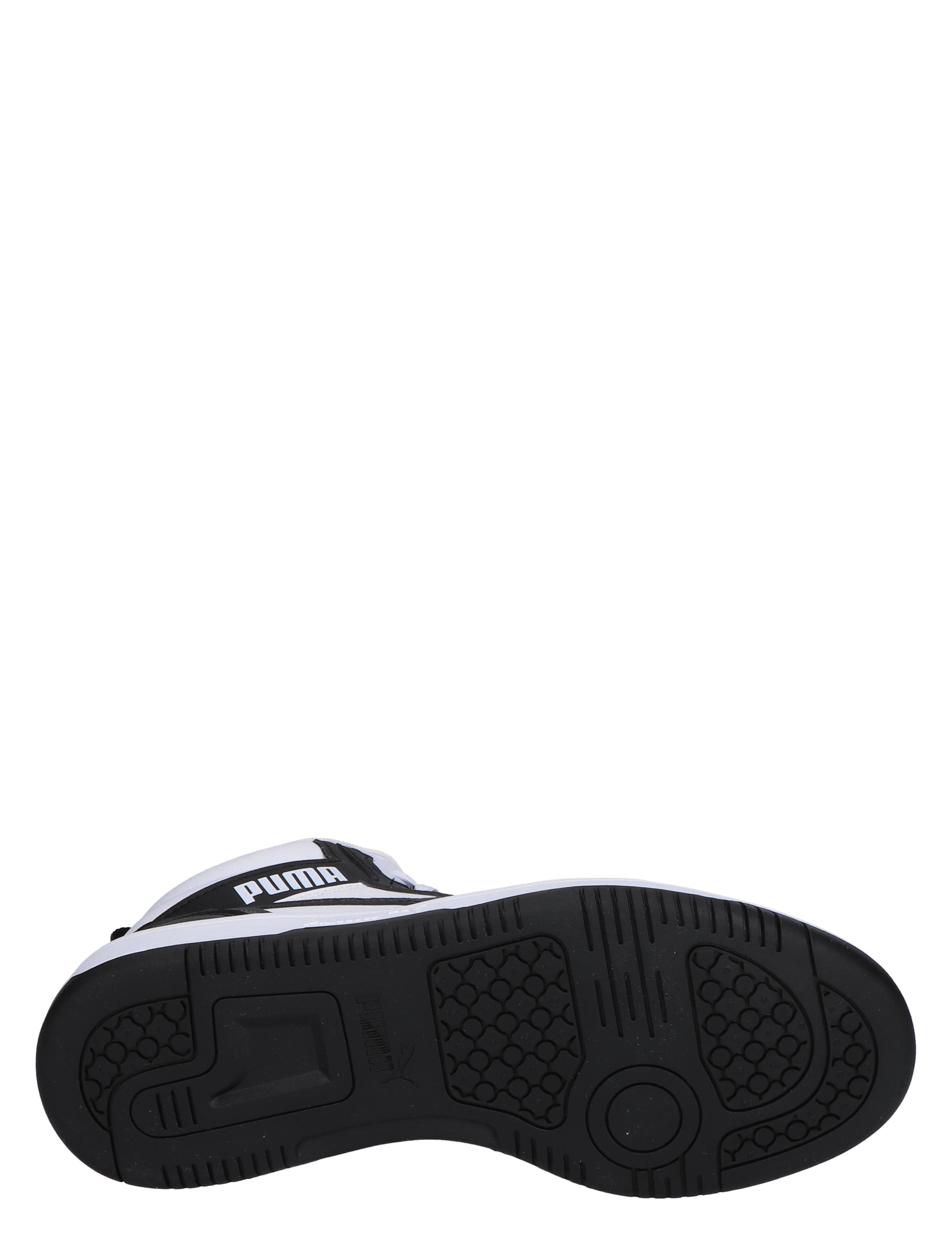 Puma - Rebound V6 Mid Jr White Black Shadow Grey - Meisjes - Jongens - Sneakers - Sneakers - Hoge Sneakers - Hoge Sneakers - 44977_81_8