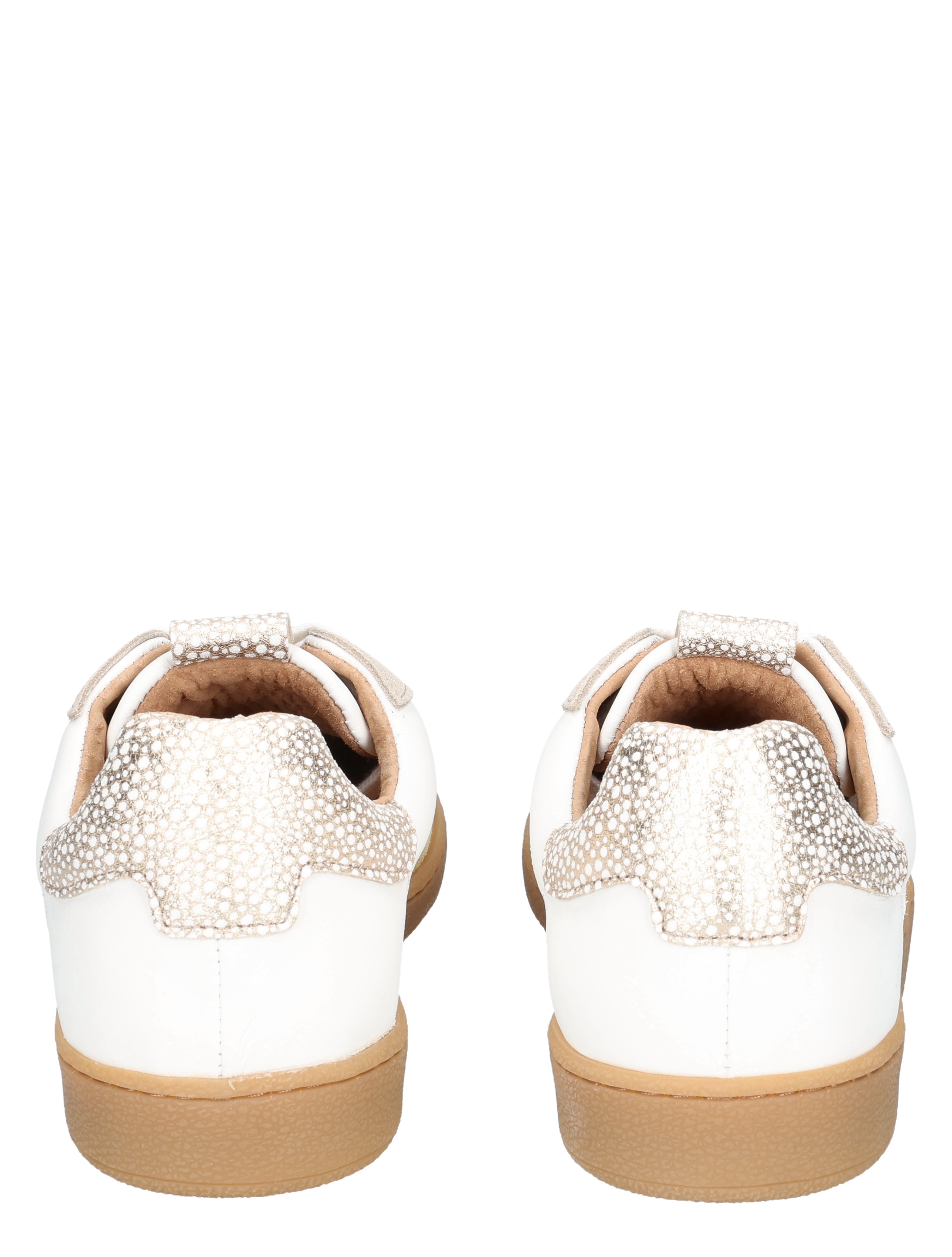 sneakers, witte schoen, gestikt patroon, gum zool, glitter/metallic hiel