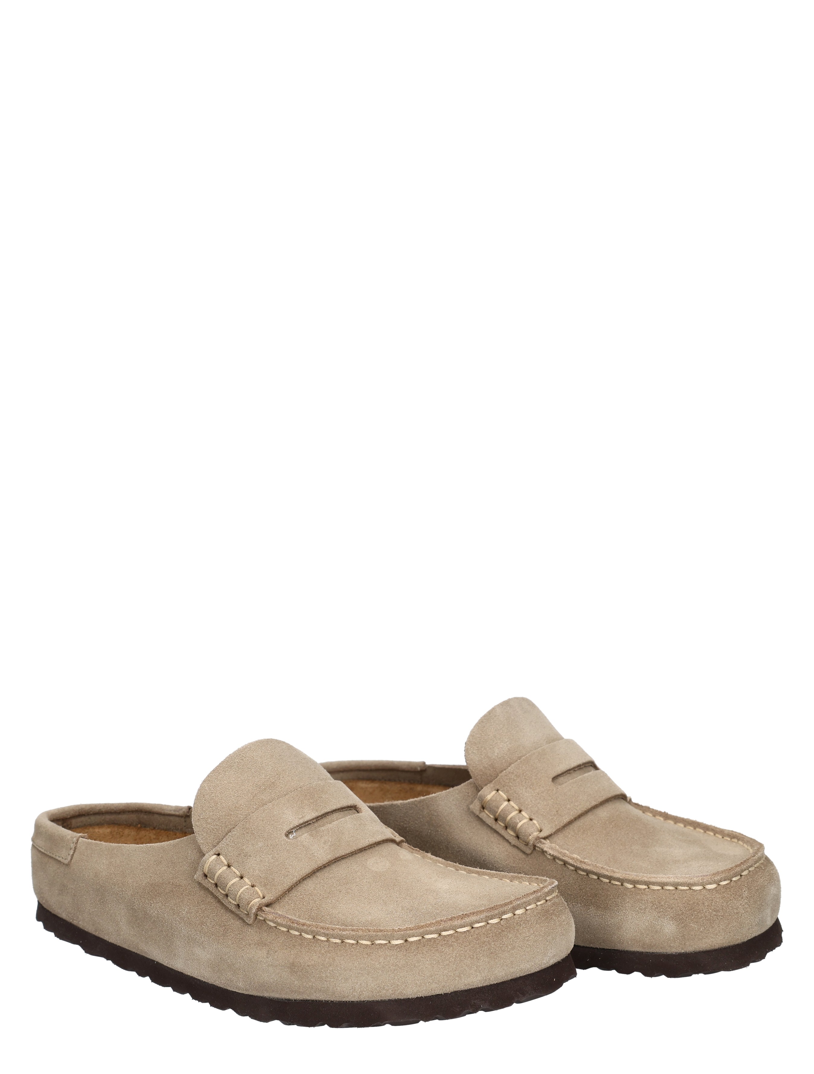 Birkenstock - Naples Wrapped Suede Suede Taupe Narrow - Dames - Loafers - 49861_77_5
