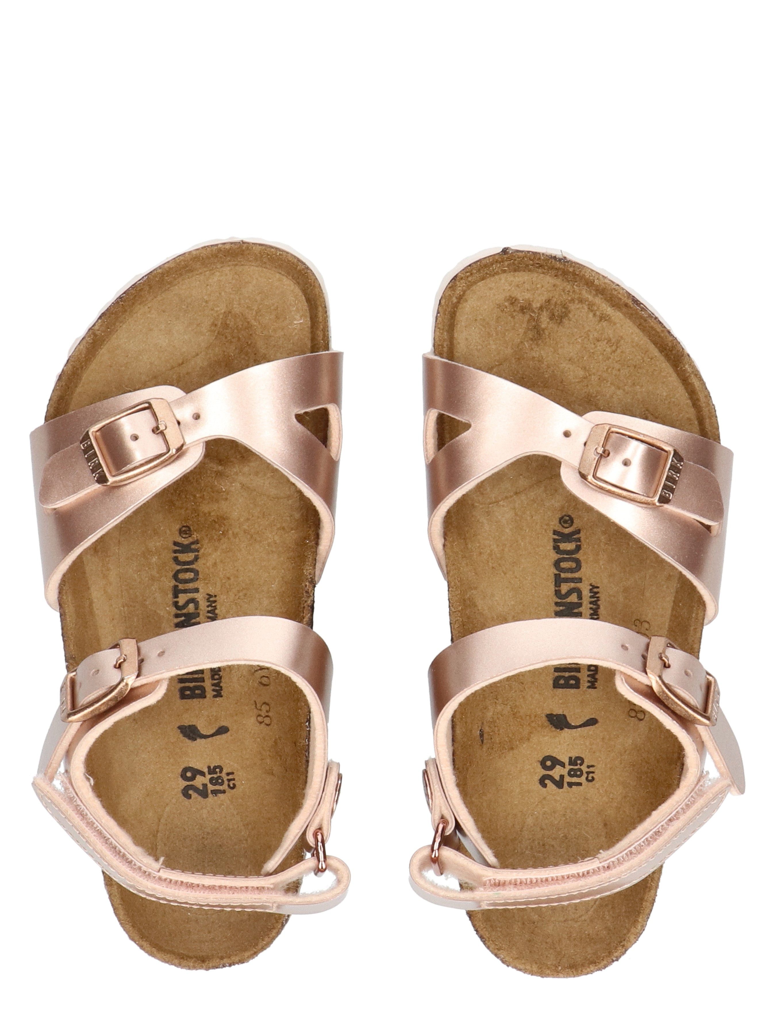 Birkenstock - Rio Kids Birko Flor Metallic Copper Narrow - Meisjes - Sandalen - 50691_48_7