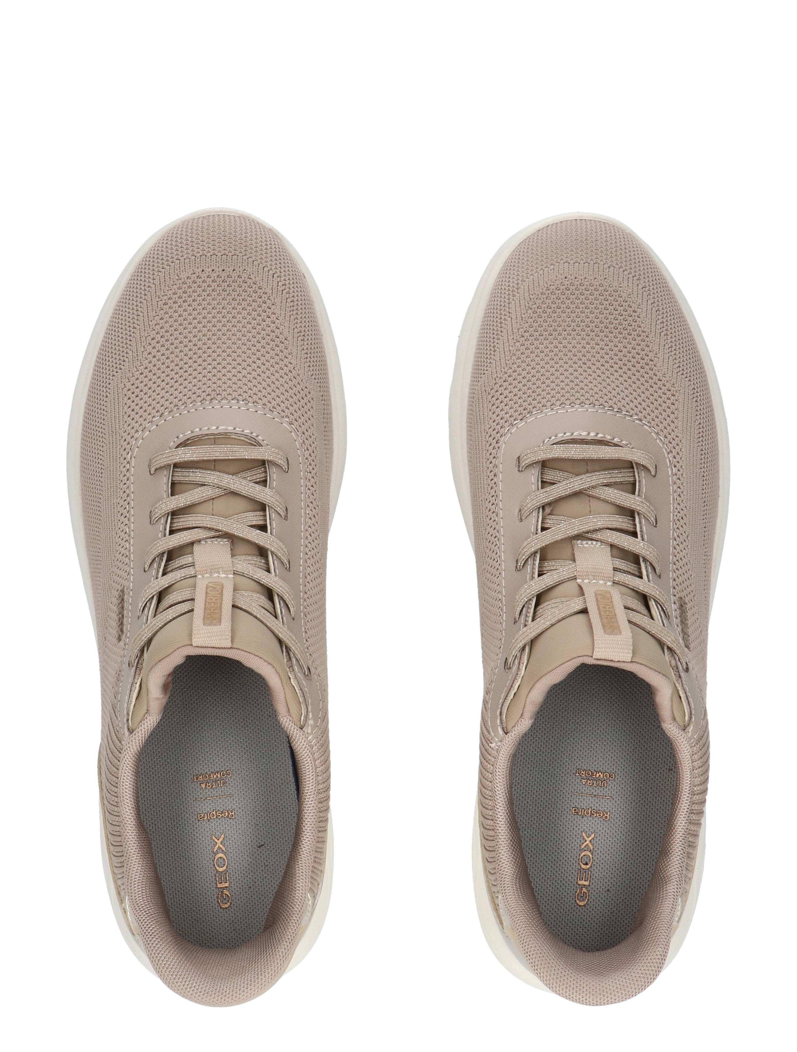 Geox - D557MA Spherica Women Taupe Gold - Sneakers - Dames - Slip On Sneakers - 49743_77_7