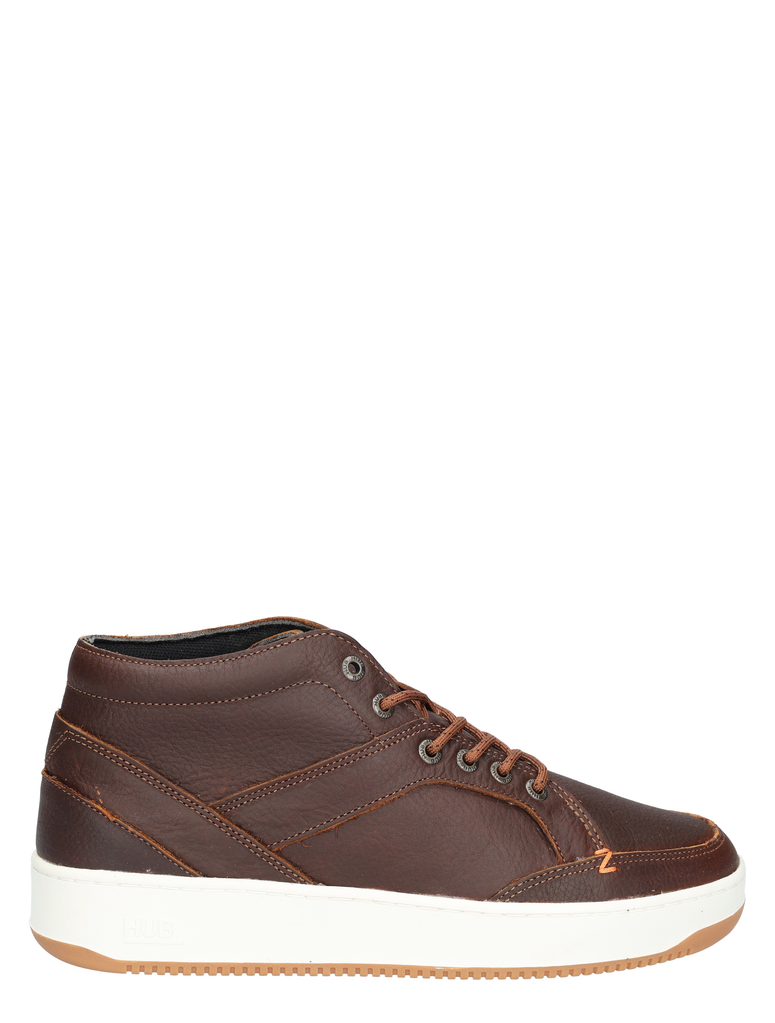 Hub Footwear - Kingston Men Cognac Off White - Heren - Sneakers - Hoge Sneakers - 48465_22_1