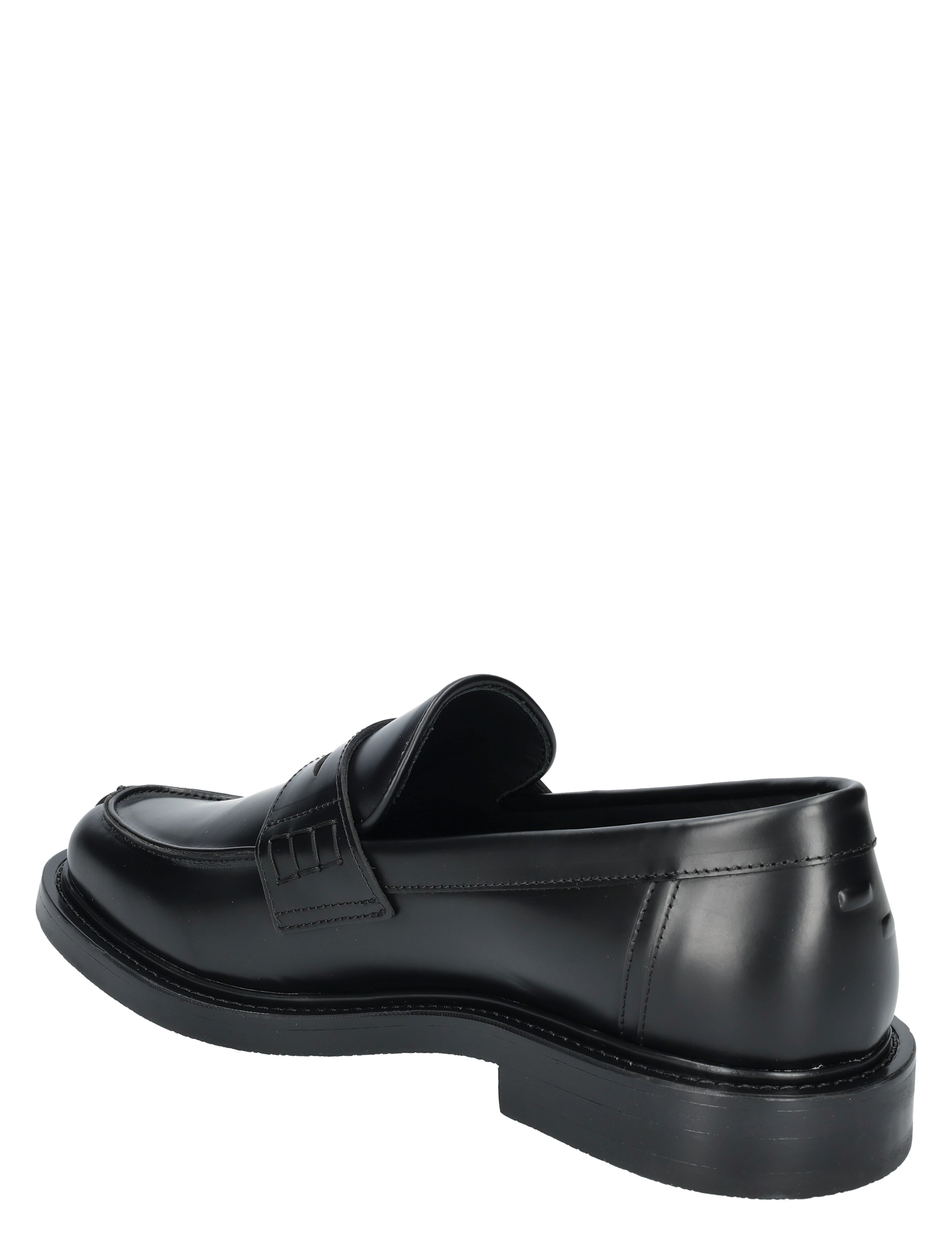laarzen, loafers, leder, zwart, sleehakloze