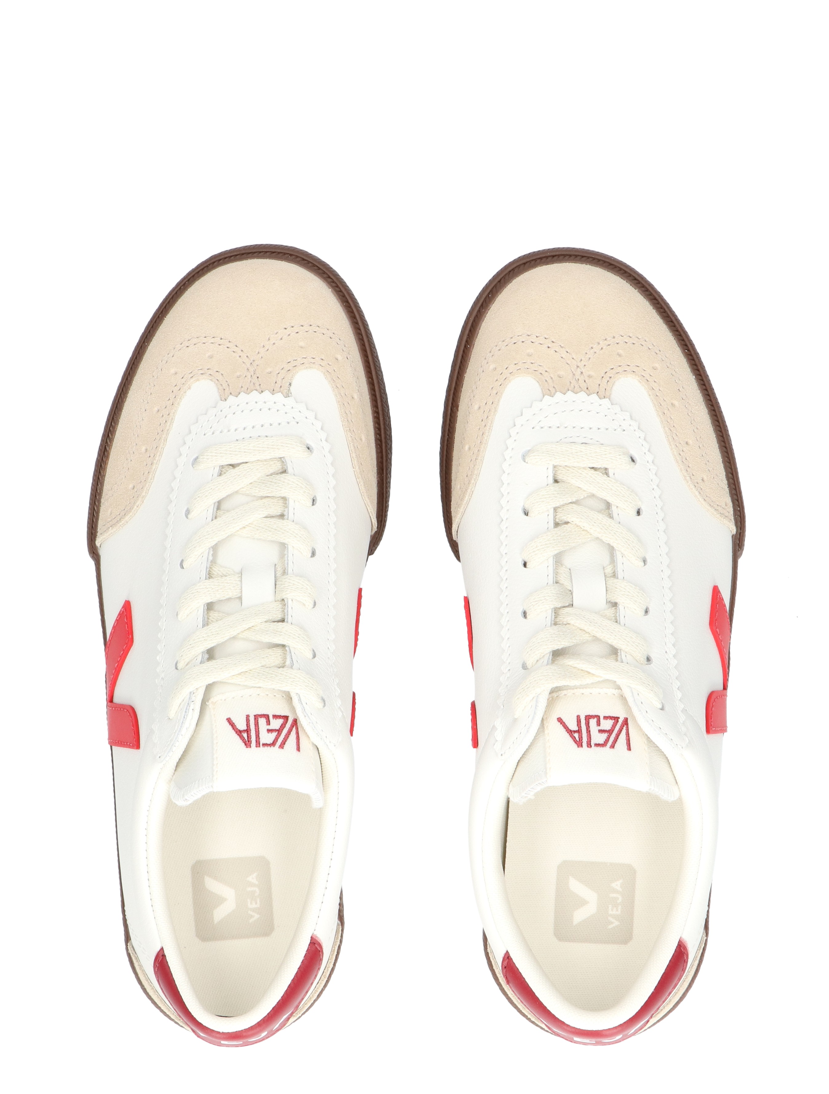 Veja - Volley Women Leather VO2003533 White Pekin Bark - Sneakers - Dames - Lage Sneakers - 48206_84_7
