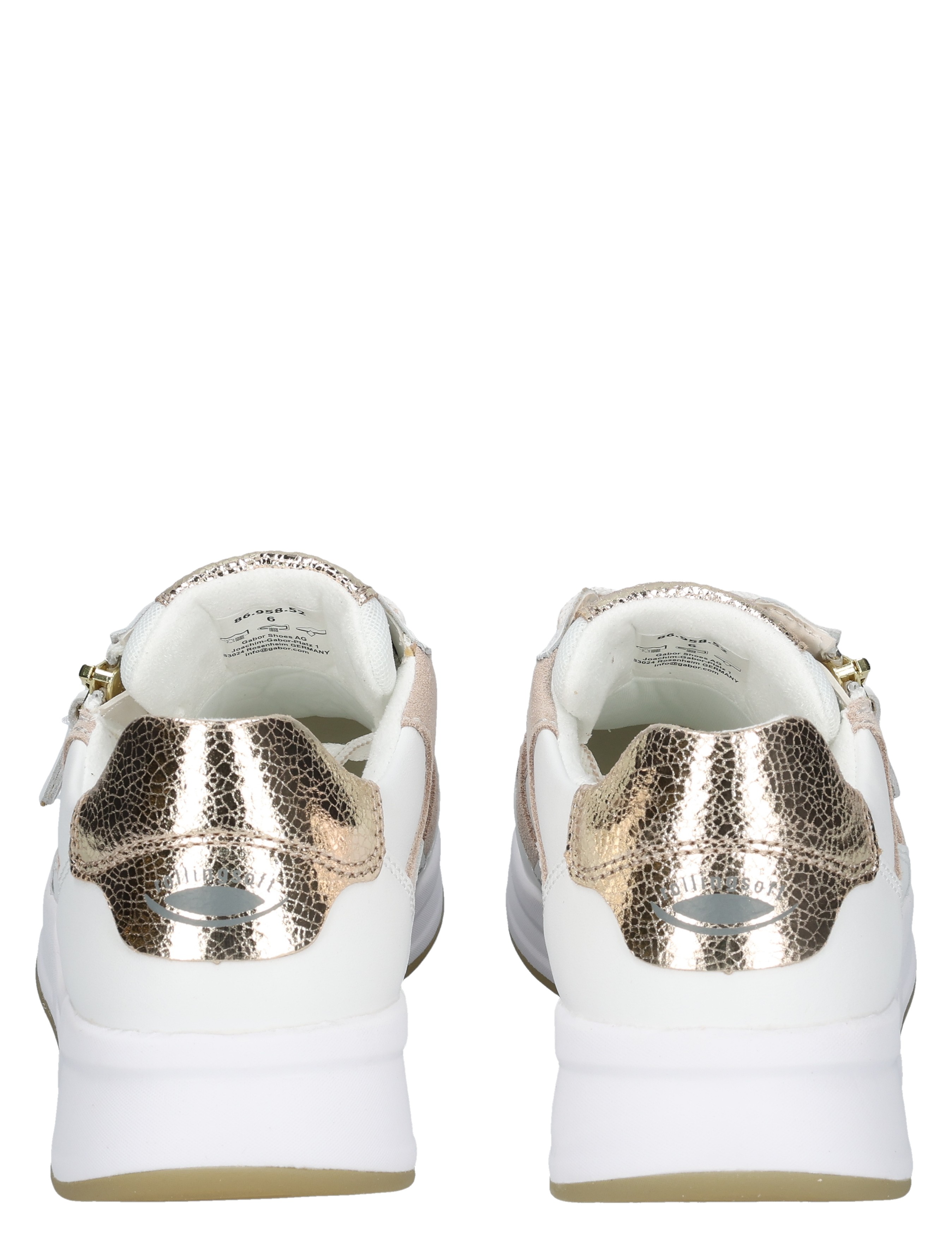 Gabor Rollingsoft - 86.958.52 52 weiss/oasi/platino - Dames - Veterschoenen - Casual Veterschoenen - 49993_88_6