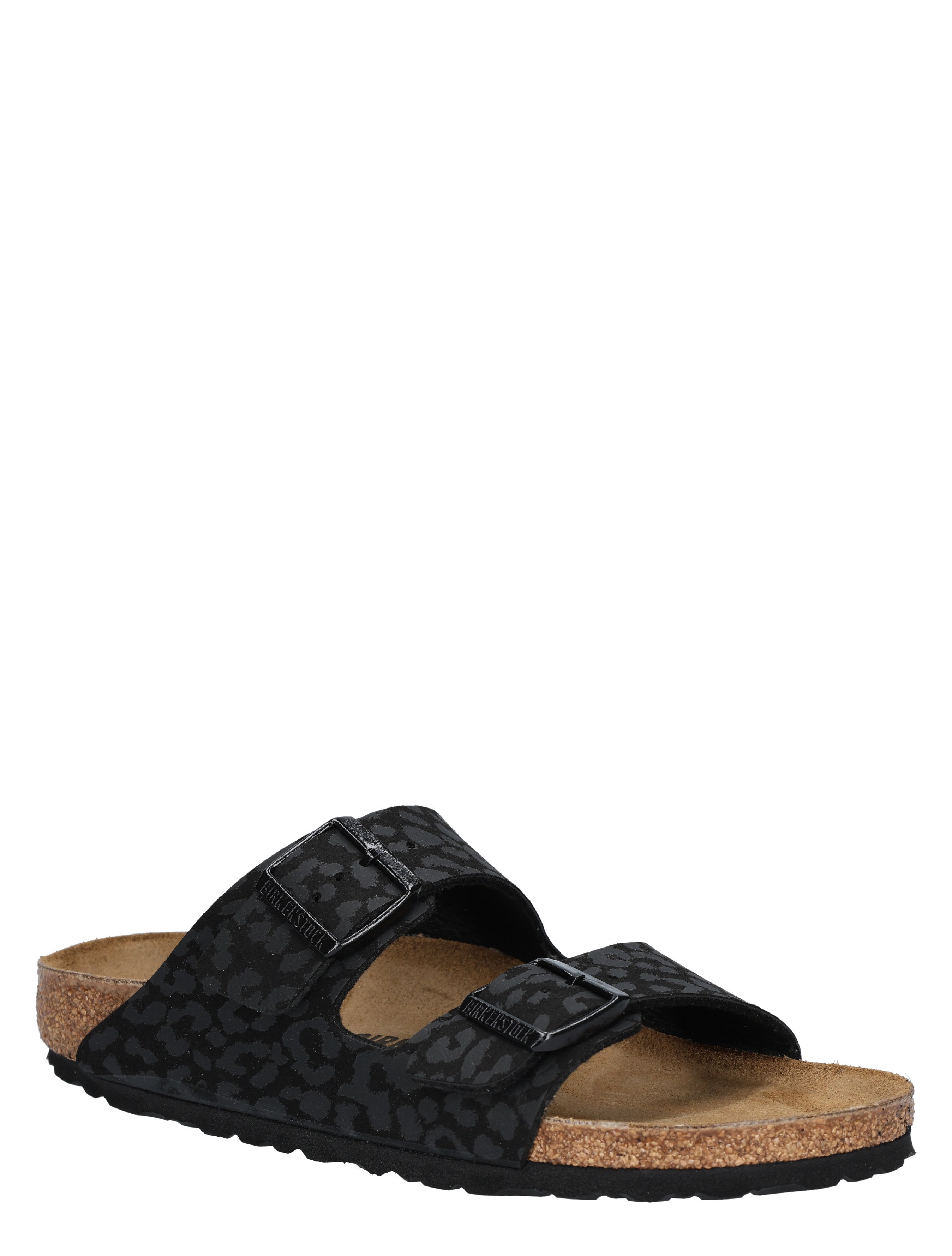 Birkenstock - Arizona Women Leopard Print Black Narrow - Dames - Meisjes - Muiltjes - Muiltjes - 48104_11_4