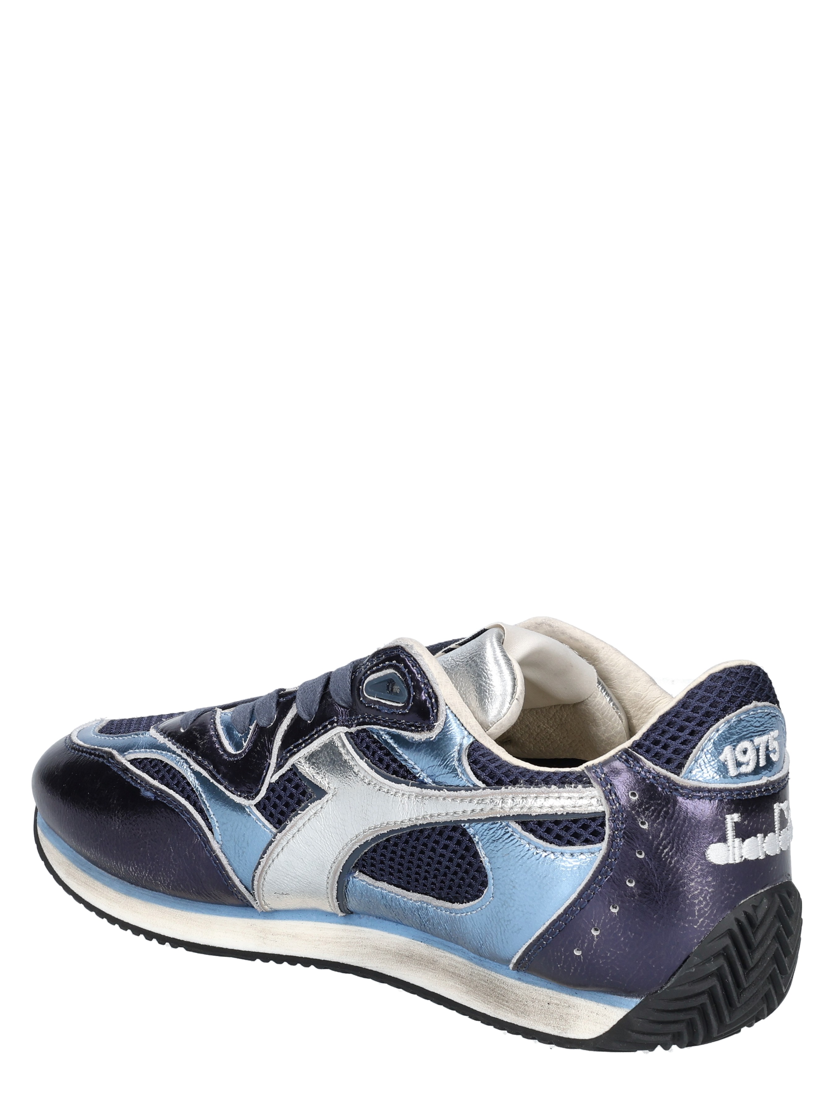 sneaker, sportschoen, mesh, suede, blauw