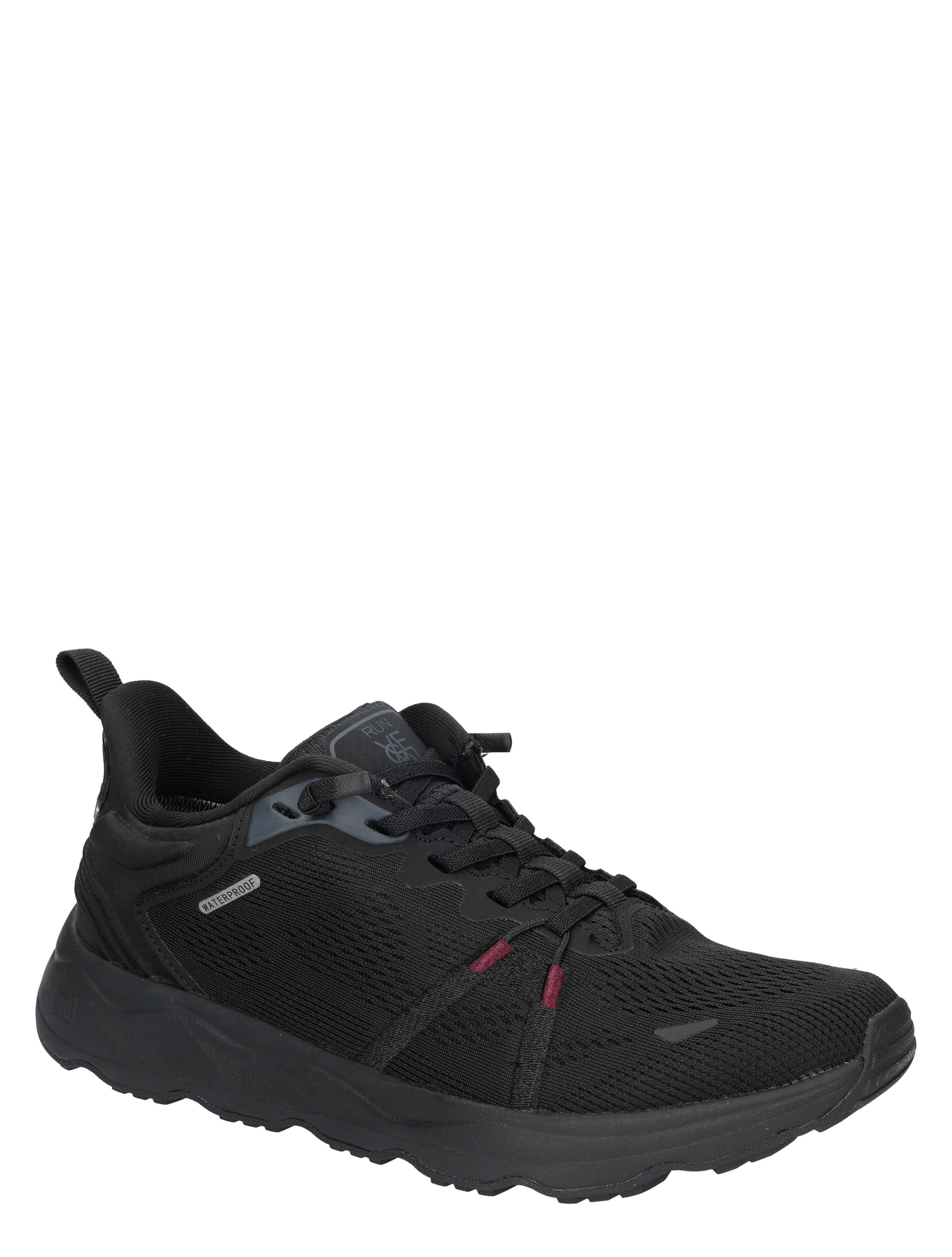 sneaker, zwart, mesh, atletisch, waterdicht
