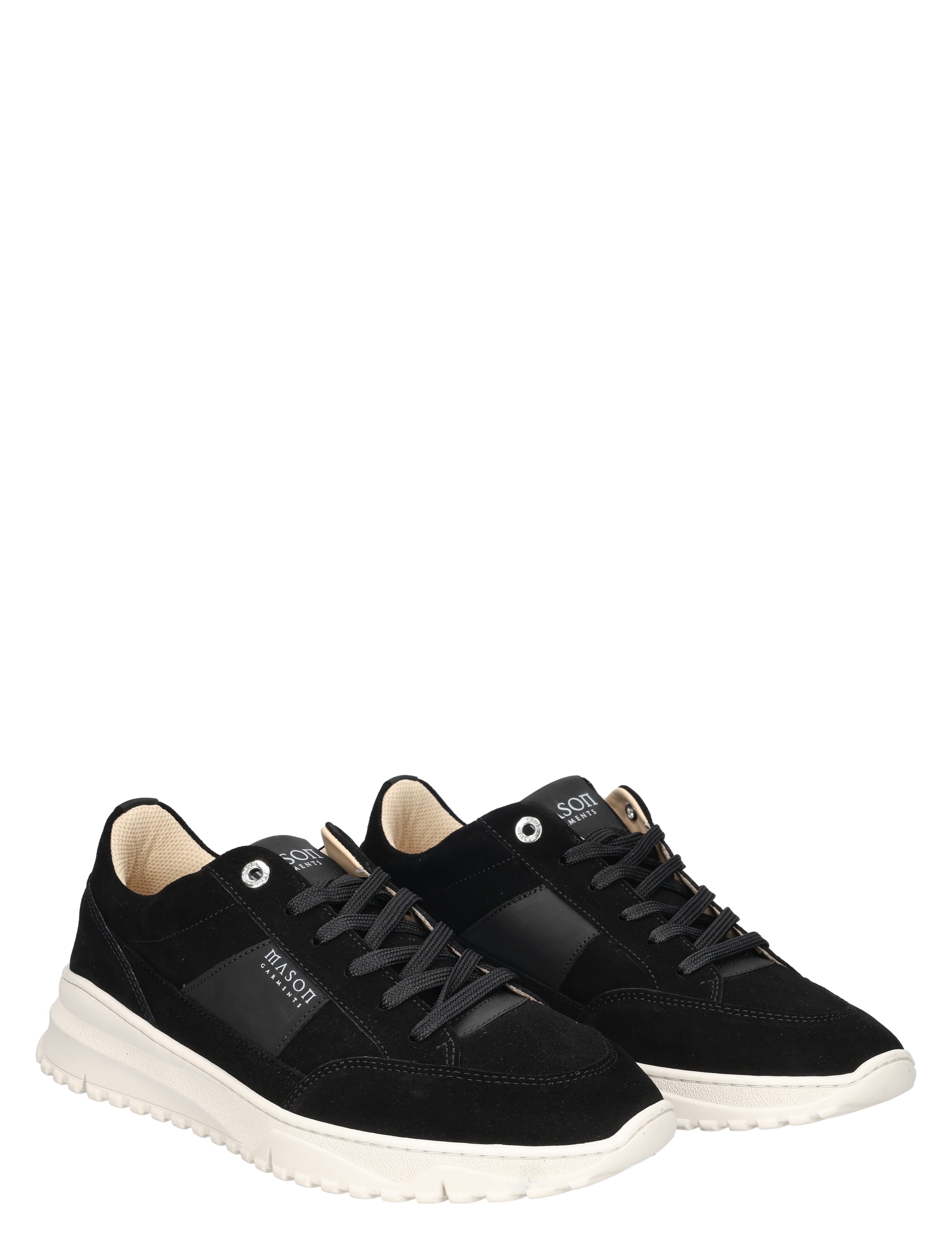sneakers, black, suede, canvas, low-cut