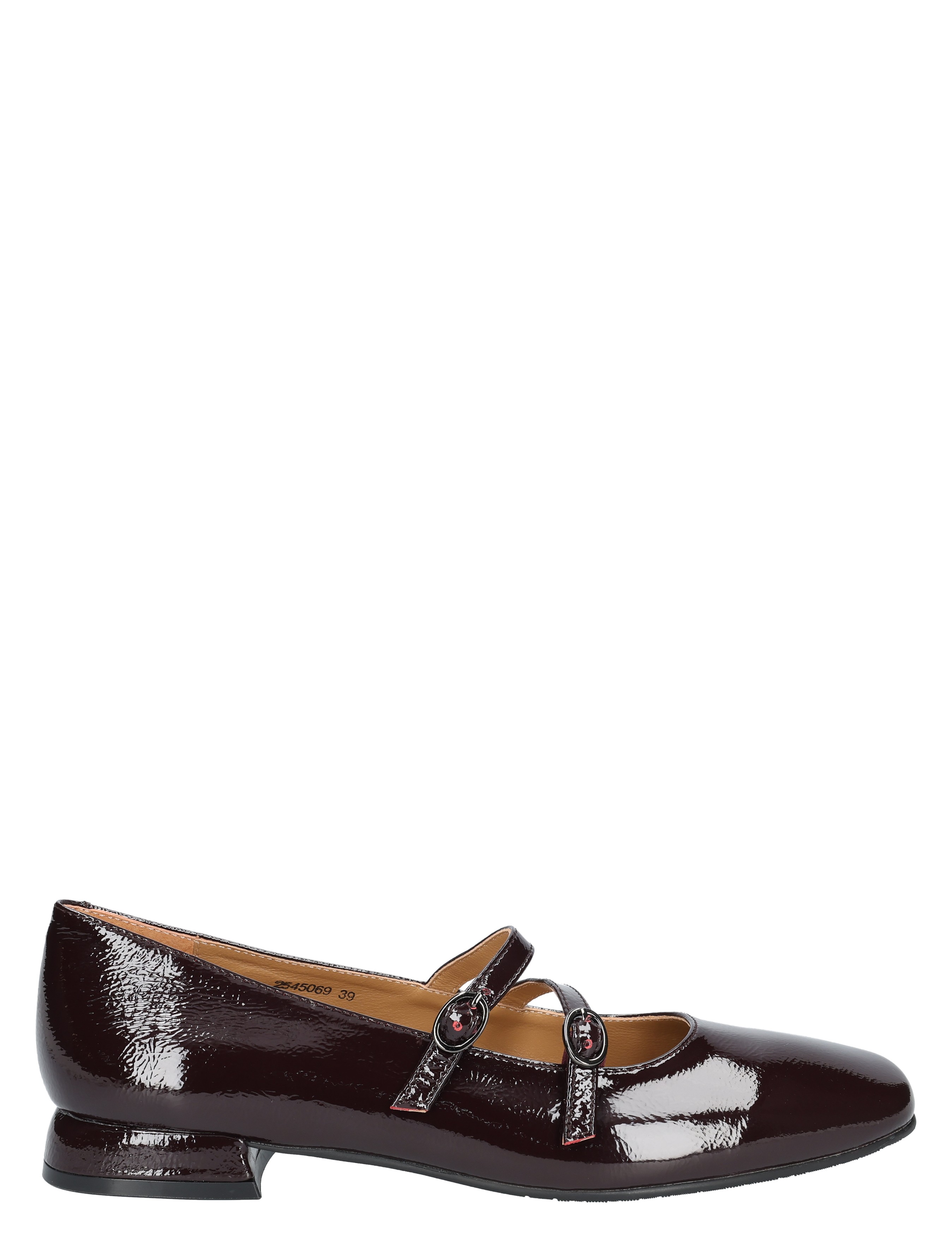 Di Lauro - Cassia Burgundy Patent Leather - Dames - Ballerinas - 49495_40_1