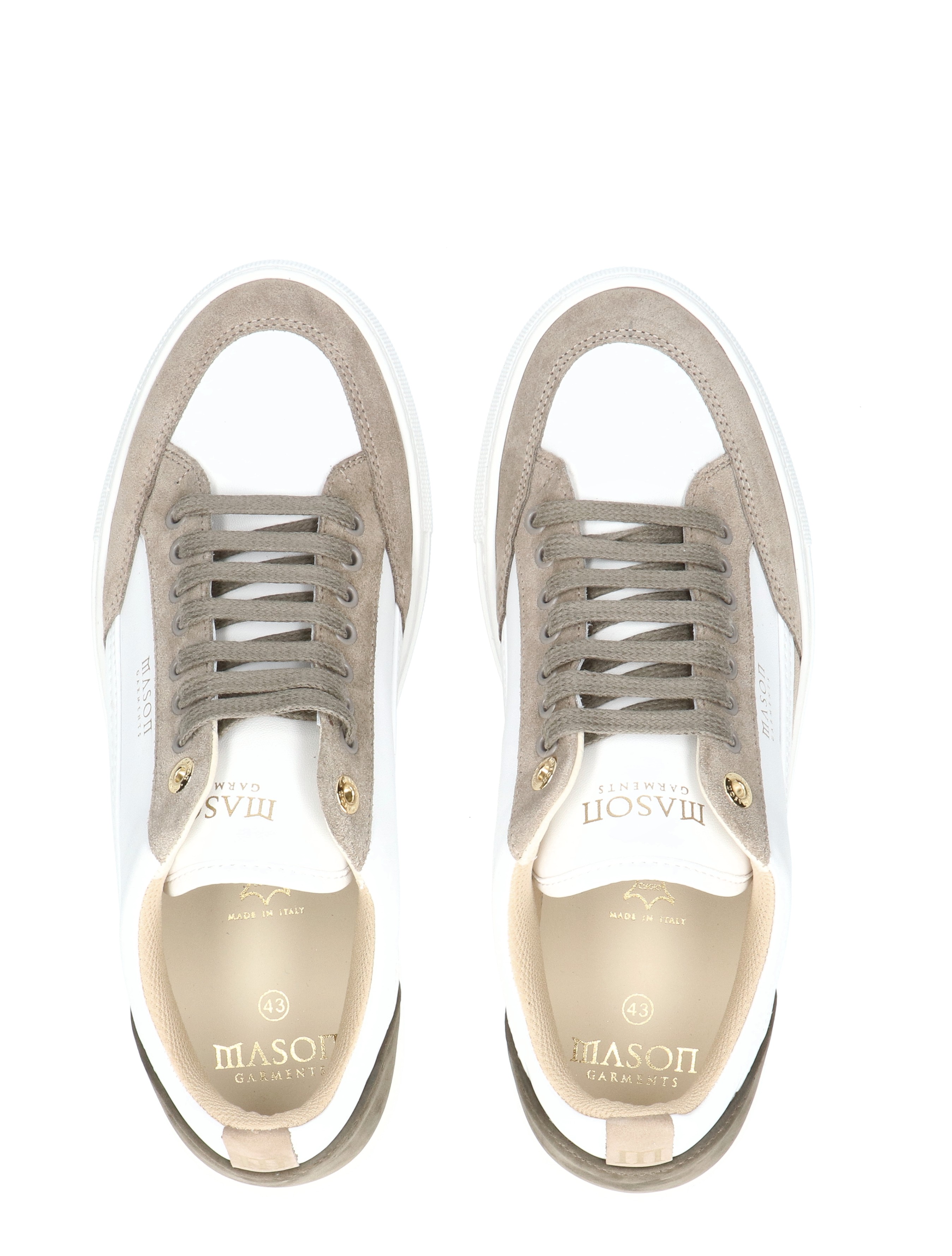sneakers, taupe, laced, suede, white-sole