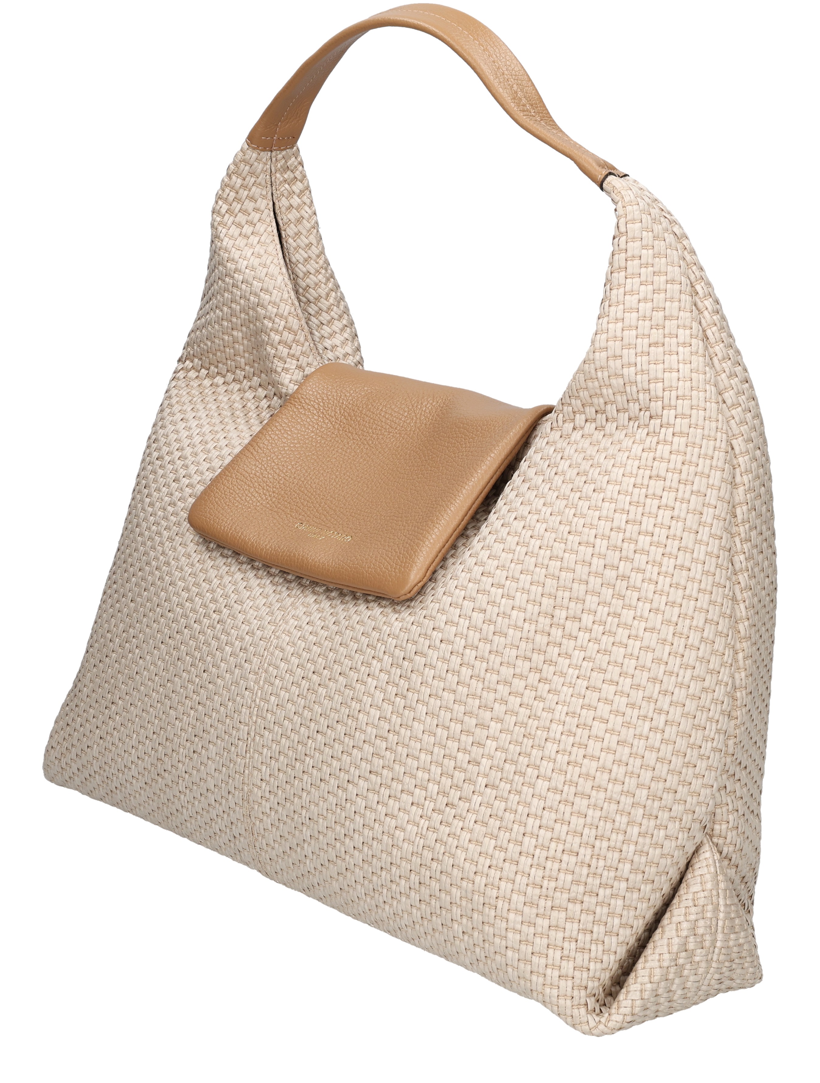 Carol J - 266 Rafia Dollaro Sabbia Tan - Dames - Schoudertassen - 50699_27_2