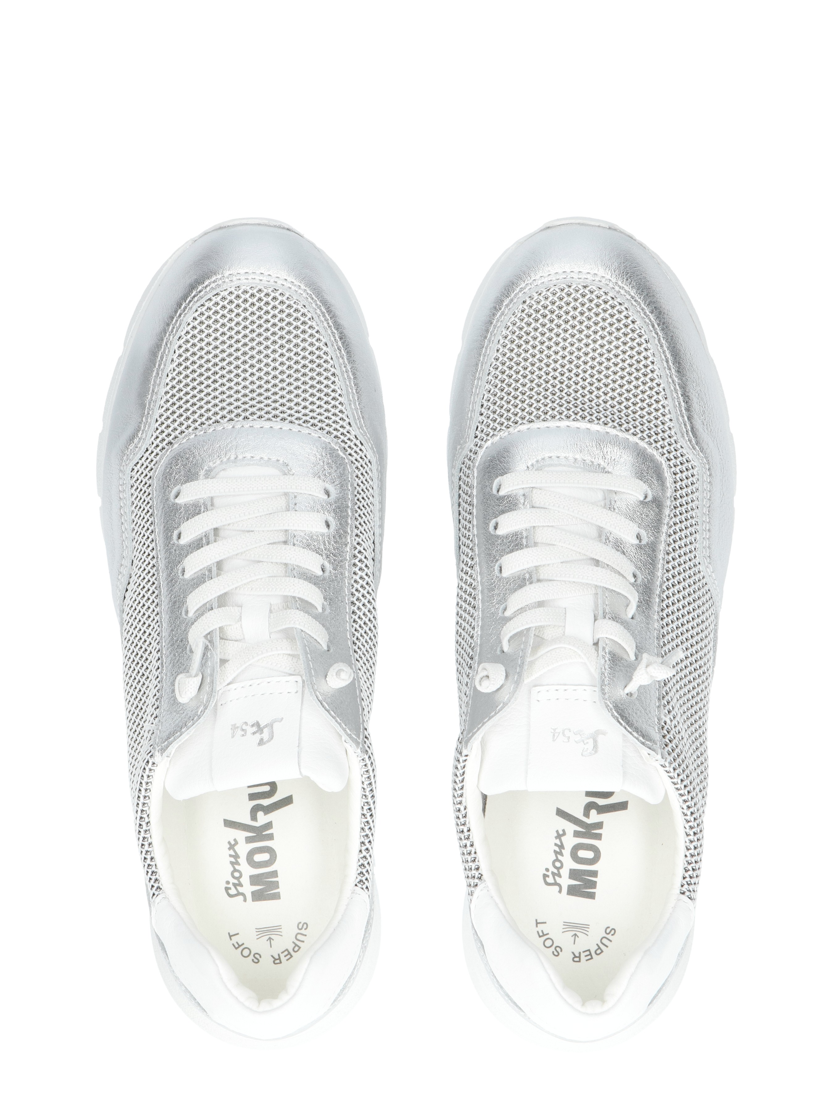 Sioux - Mokrunner-D Silver Grey White G-Wijdte - Dames - Veterschoenen - Casual Veterschoenen - 47450_54_7