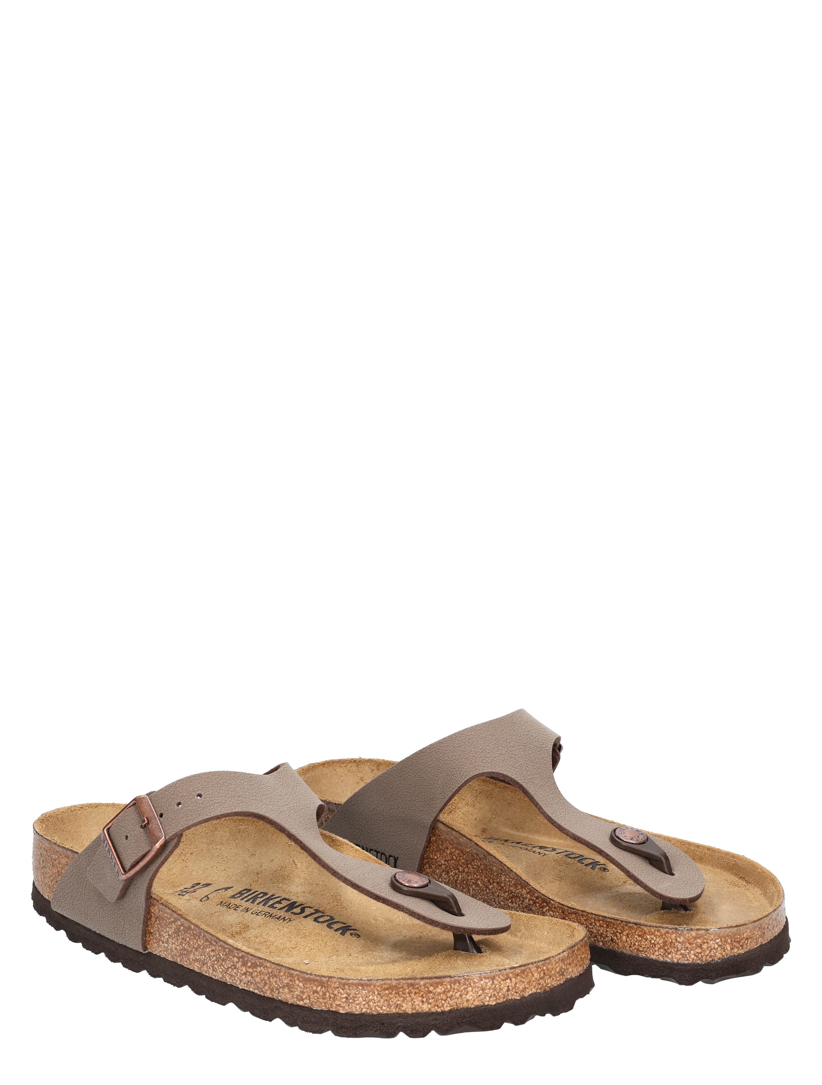 sandalen, cognac, lederen, toe-sandalen, flip-flops