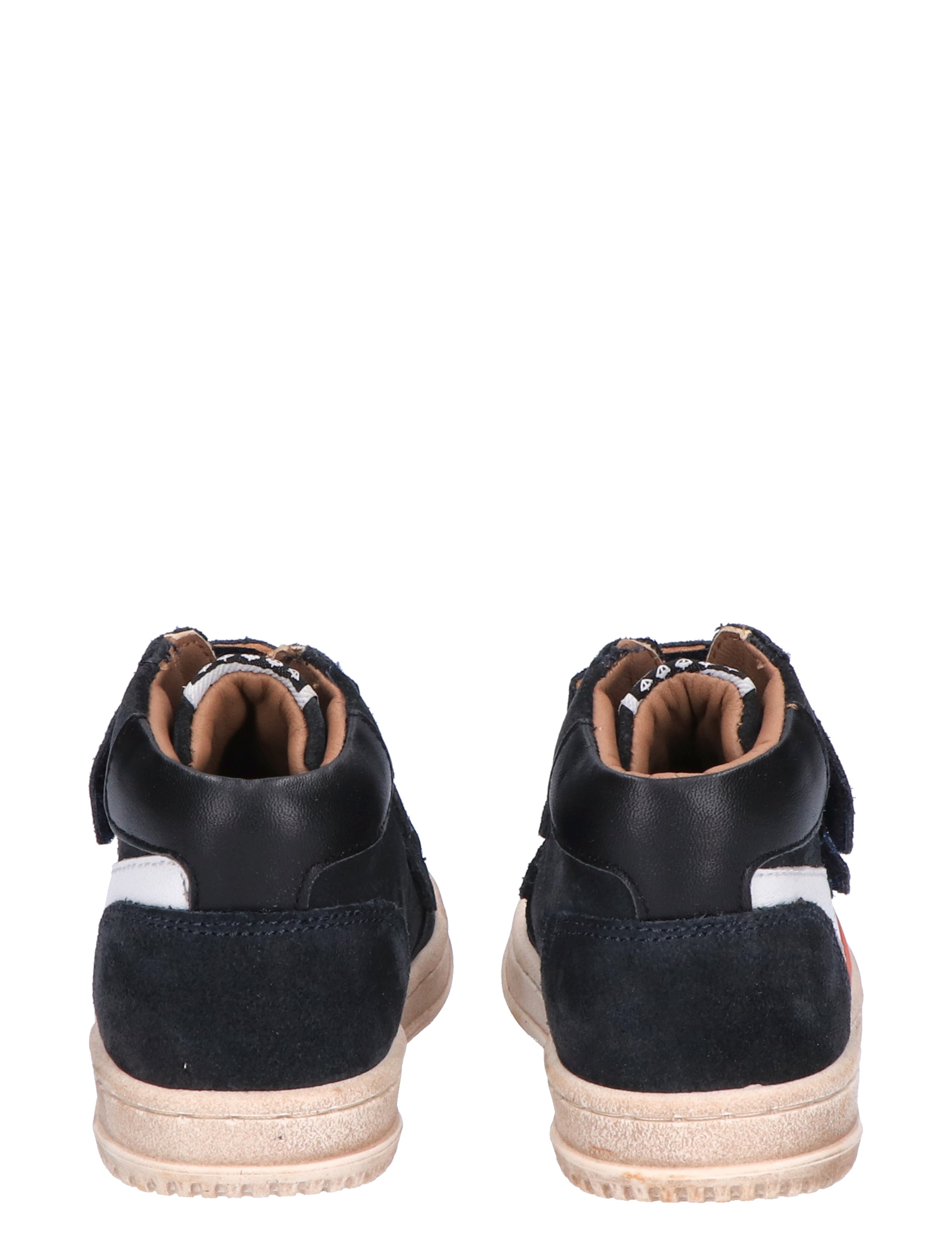 Develab - 45149 636 Navy Waxed - Jongens - Sneakers - Hoge Sneakers - Klittenbandschoenen - 45697_33_6