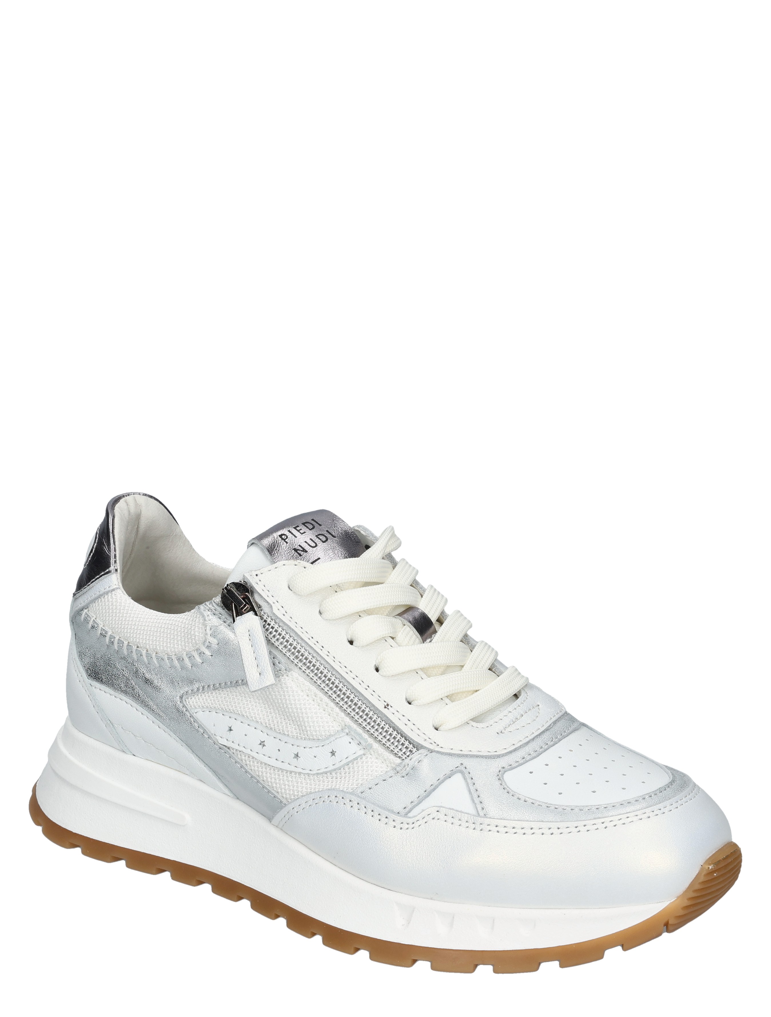 Piedi Nudi - Kira 02.01 White Silver K-Wijdte - Dames - Veterschoenen - Casual Veterschoenen - 50526_88_3