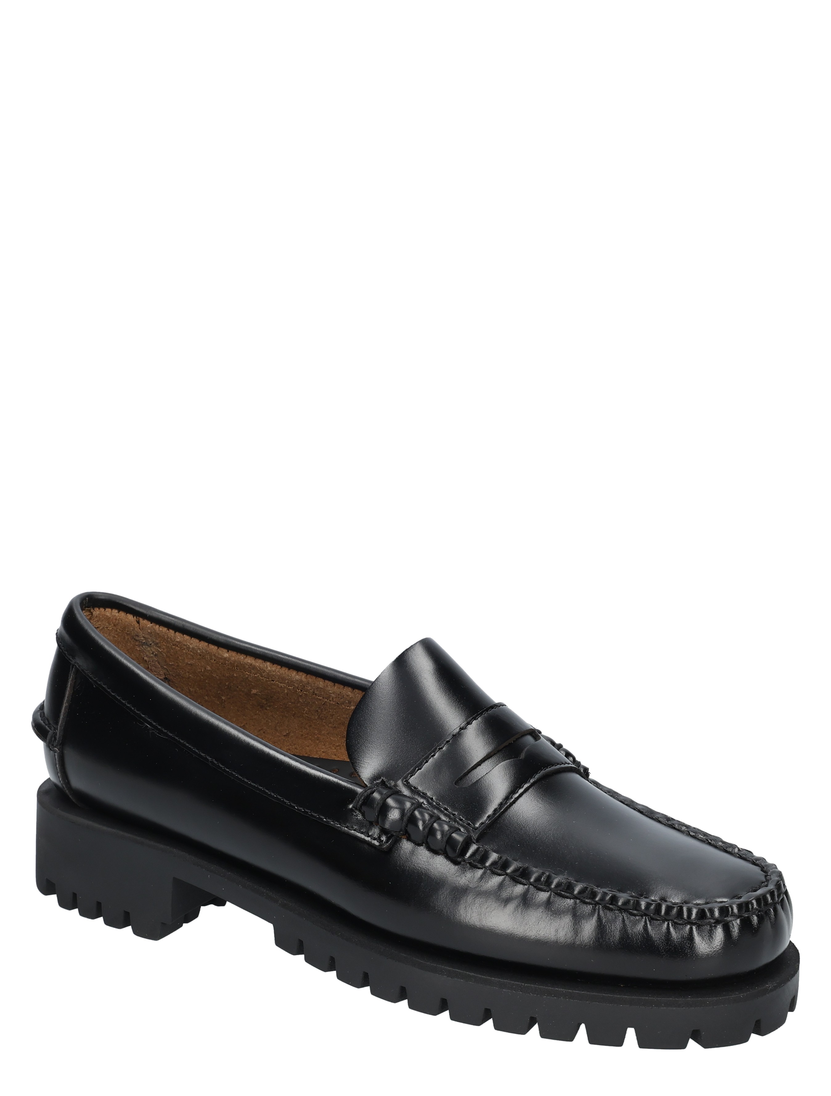 damesloafer, loafers, zwart, leer, slip-on