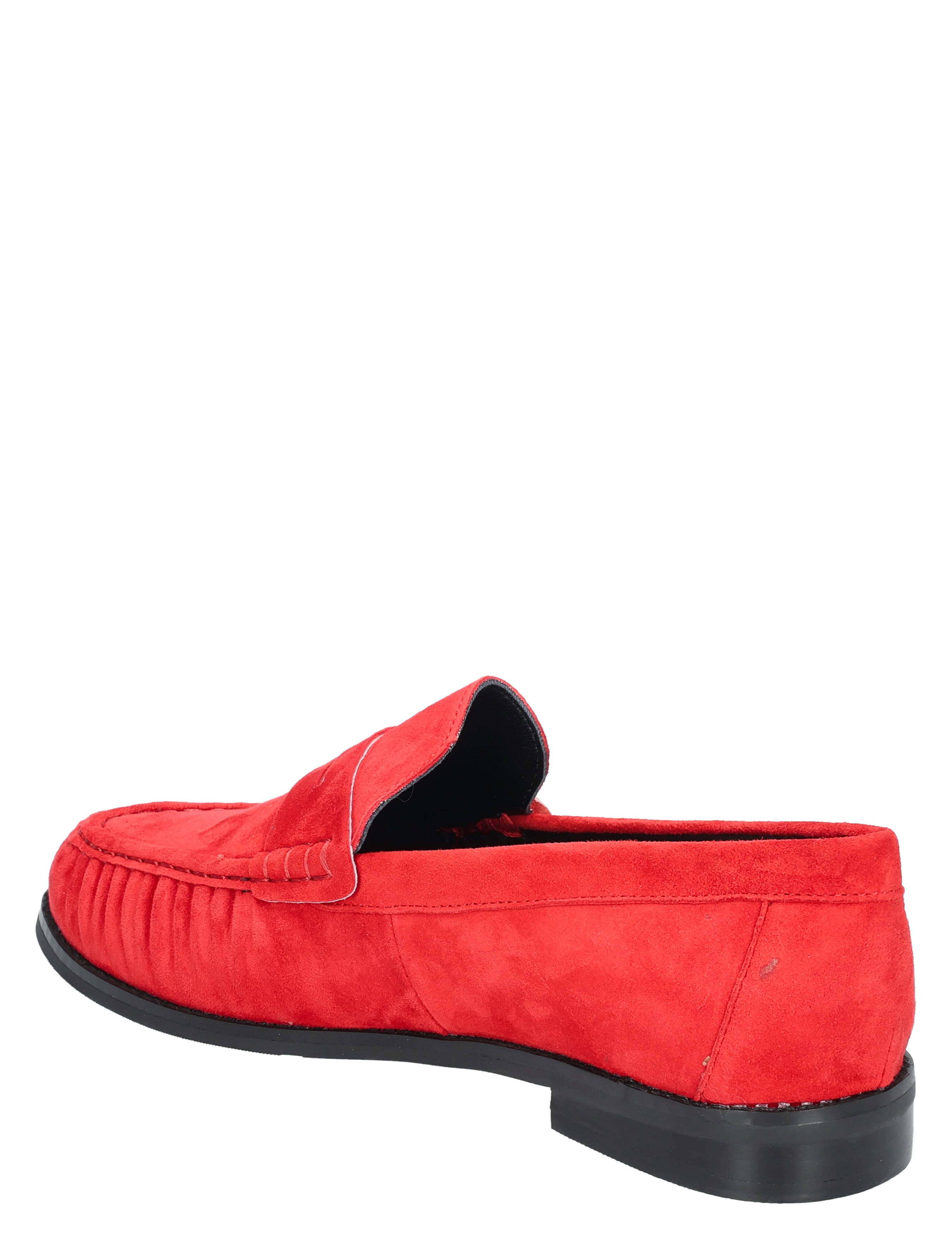 loafers, slipper, red, suede, moccasin