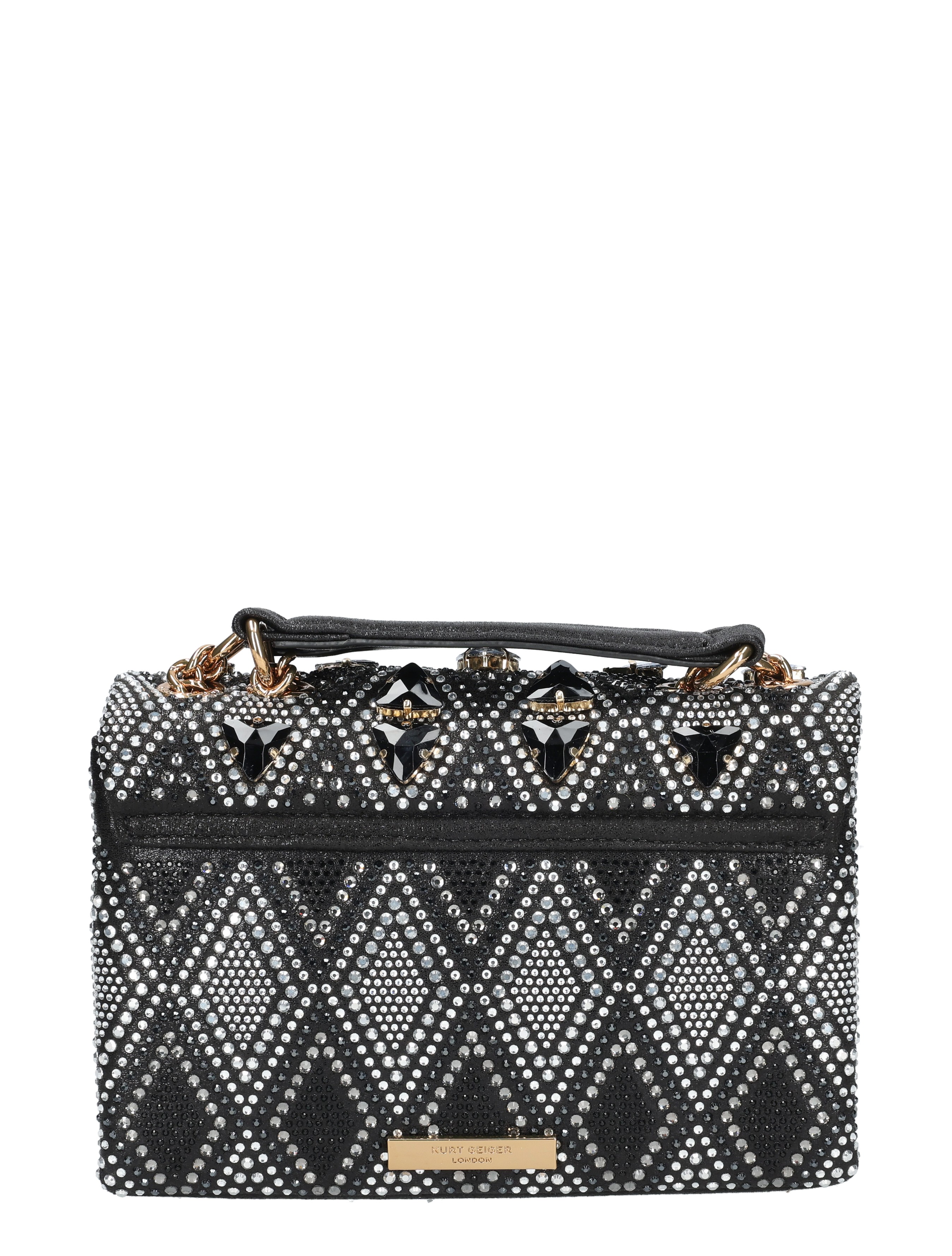 Kurt Geiger - Medium Kensington Jewel Bag 09 Black Other - Dames - Schoudertassen - 49582_11_2