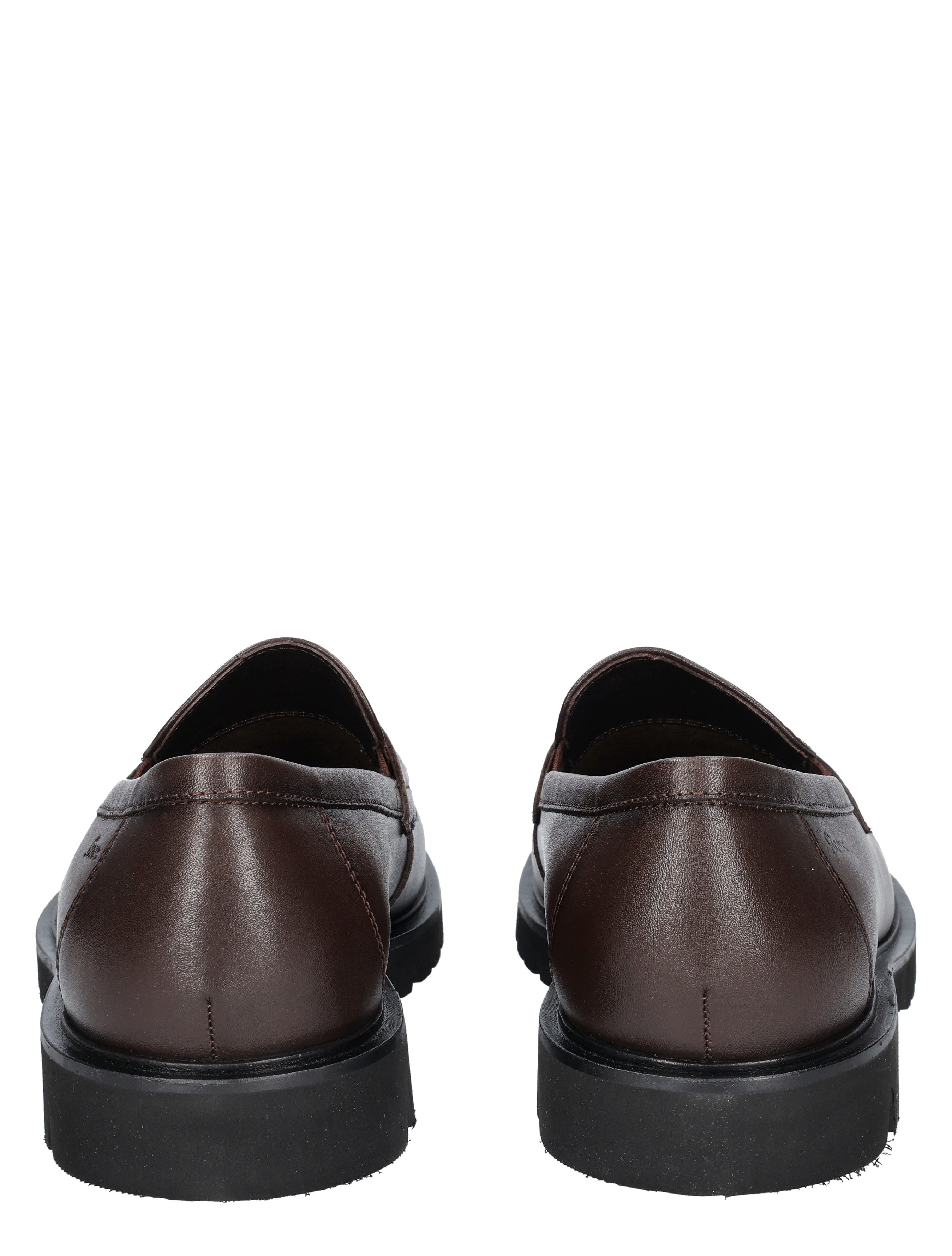 herenschoenen, loafer, bruine leer, zachte zool, slipperachtige schoen