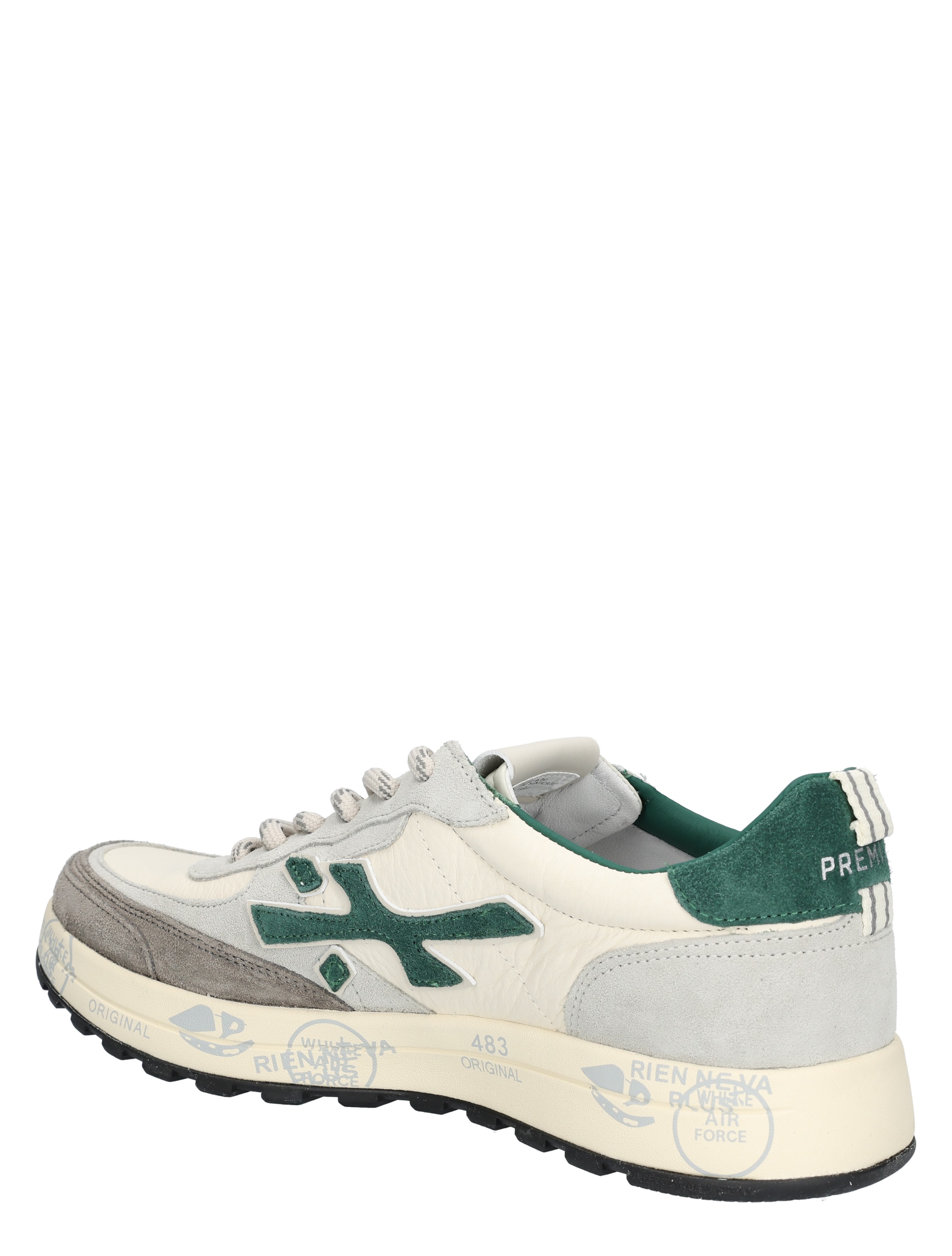 Premiata - Nous Men 7727 White Green - Heren - Lage Sneakers - Sneakers - 48272_86_4