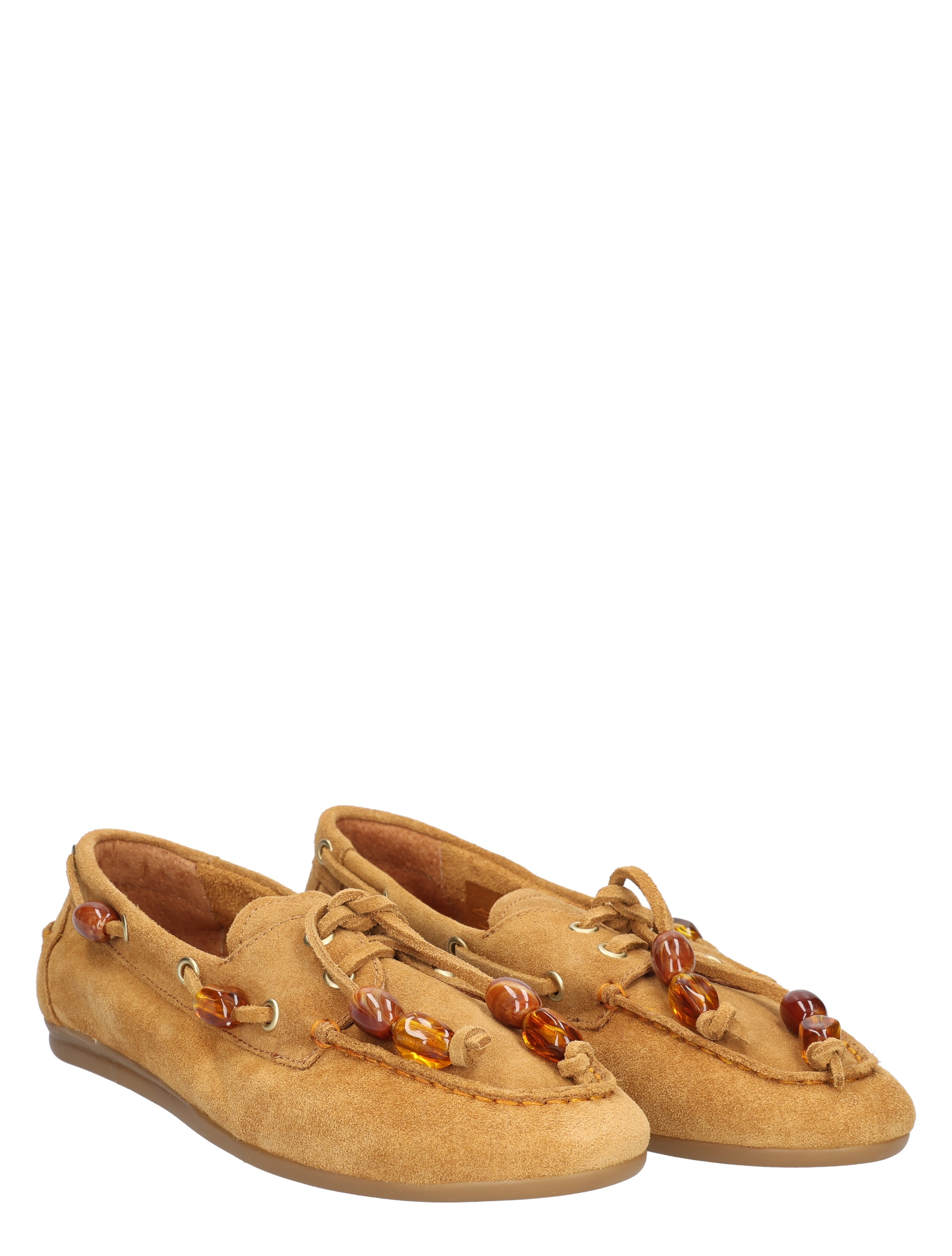 Toral Shoes - Nahua Suede Amber Stones Cognac - Dames - Loafers - 50928_22_5