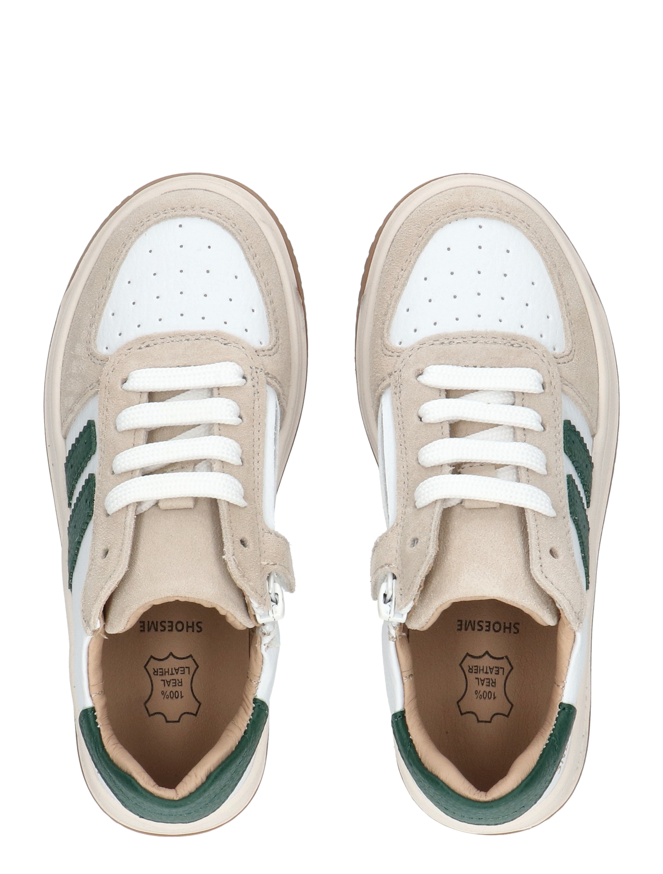 Shoesme - NO26S016 A Beige Green - Jongens - Veterschoenen - 50293_86_7