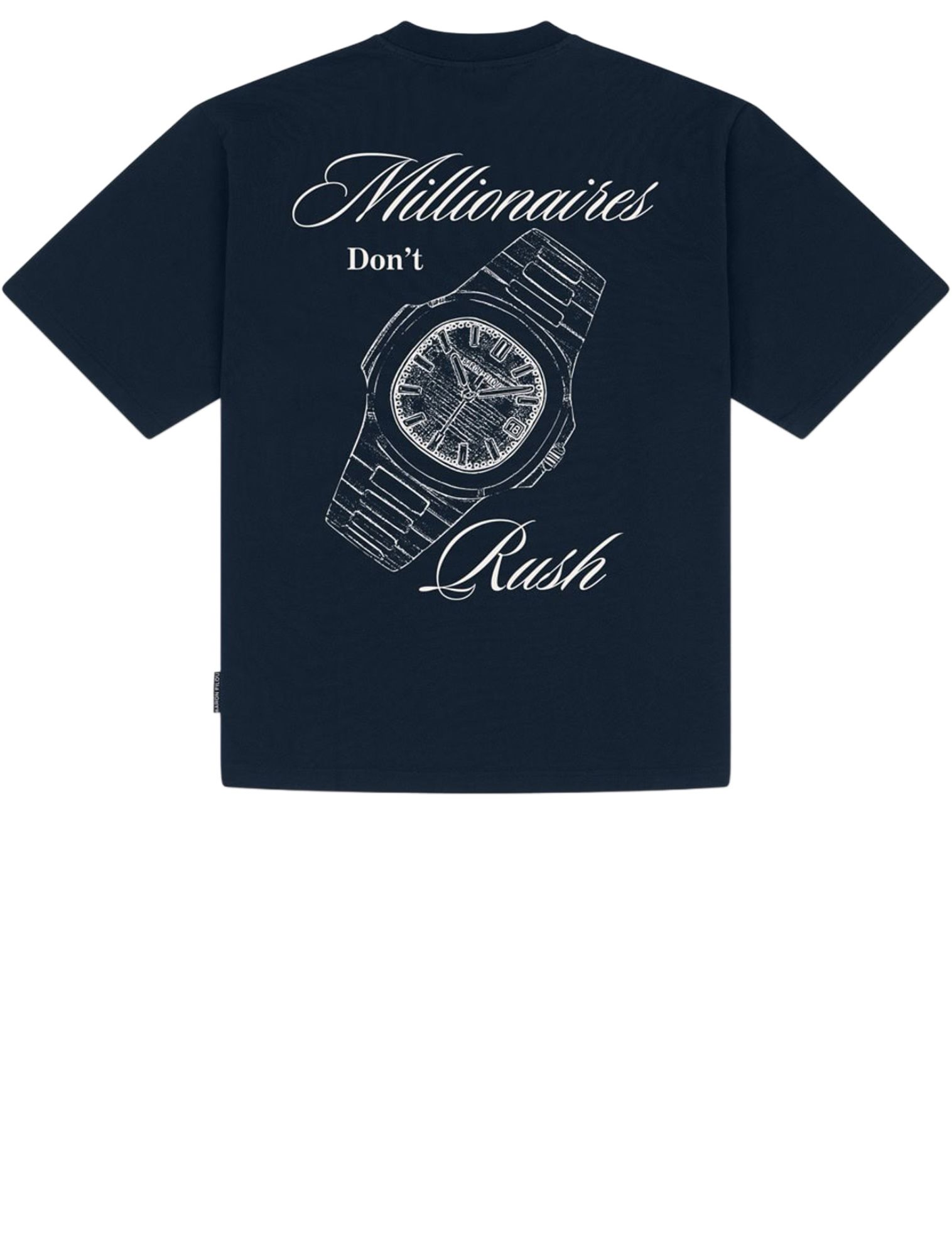 Baron Filou - Oversized BP No Rush No Rush Navy Blue - Heren - T-Shirts & Polos - 50620_33_1