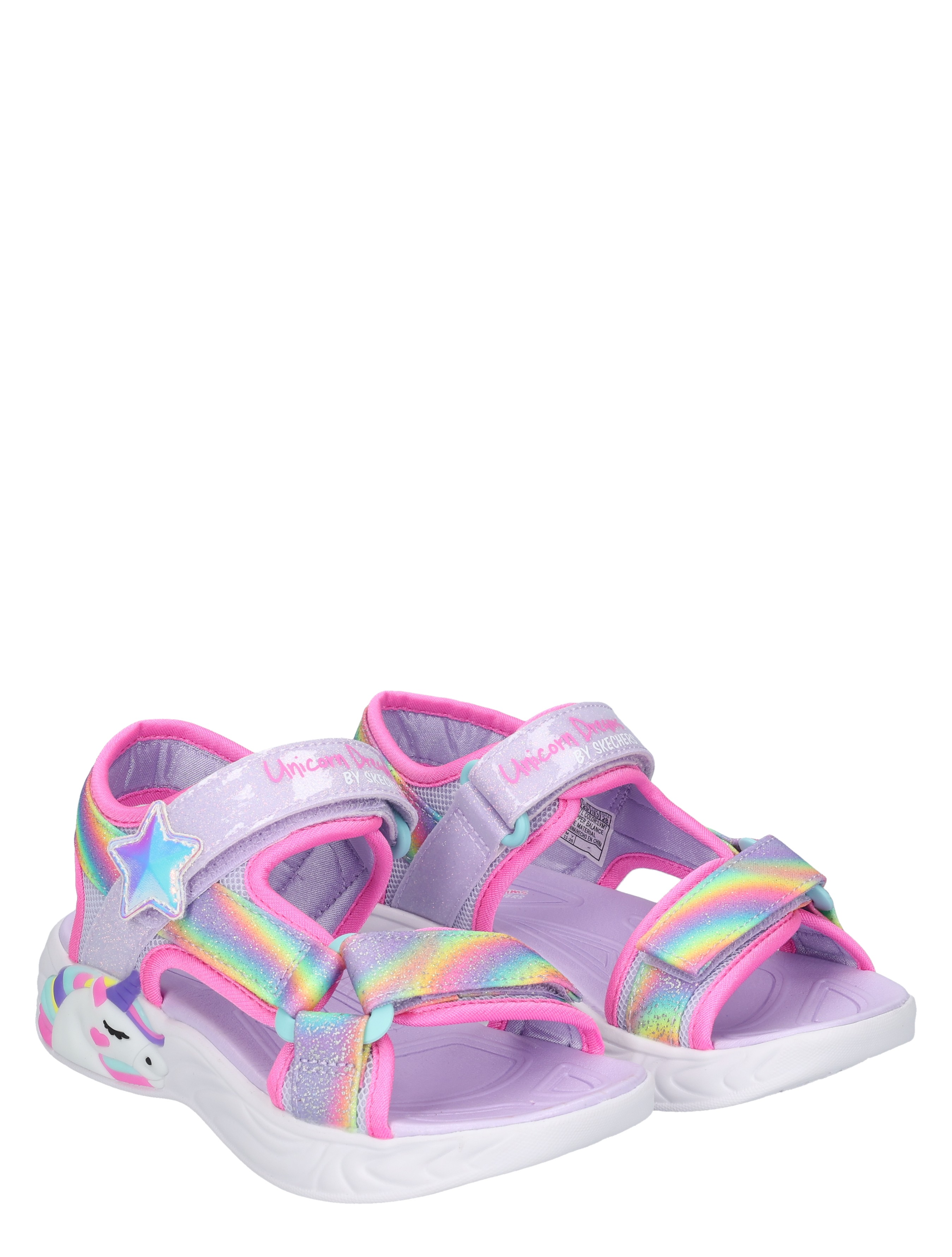 sandaal, sportsandaal, regenboog, glitter, eenhoorn