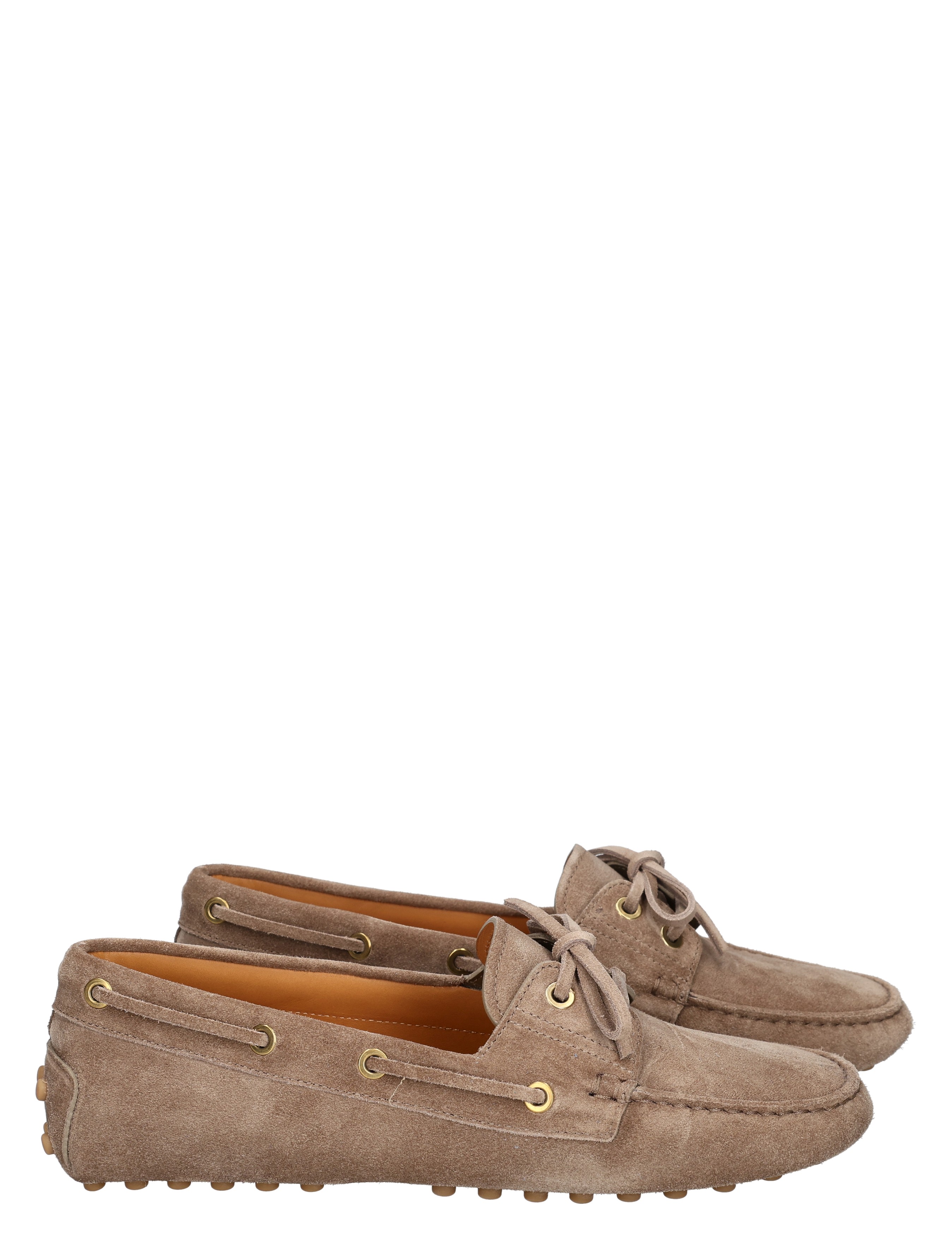 Tods - Gominno in Suede U801 Beige - Dames - Veterschoenen - Nette Veterschoenen - 49661_77_5