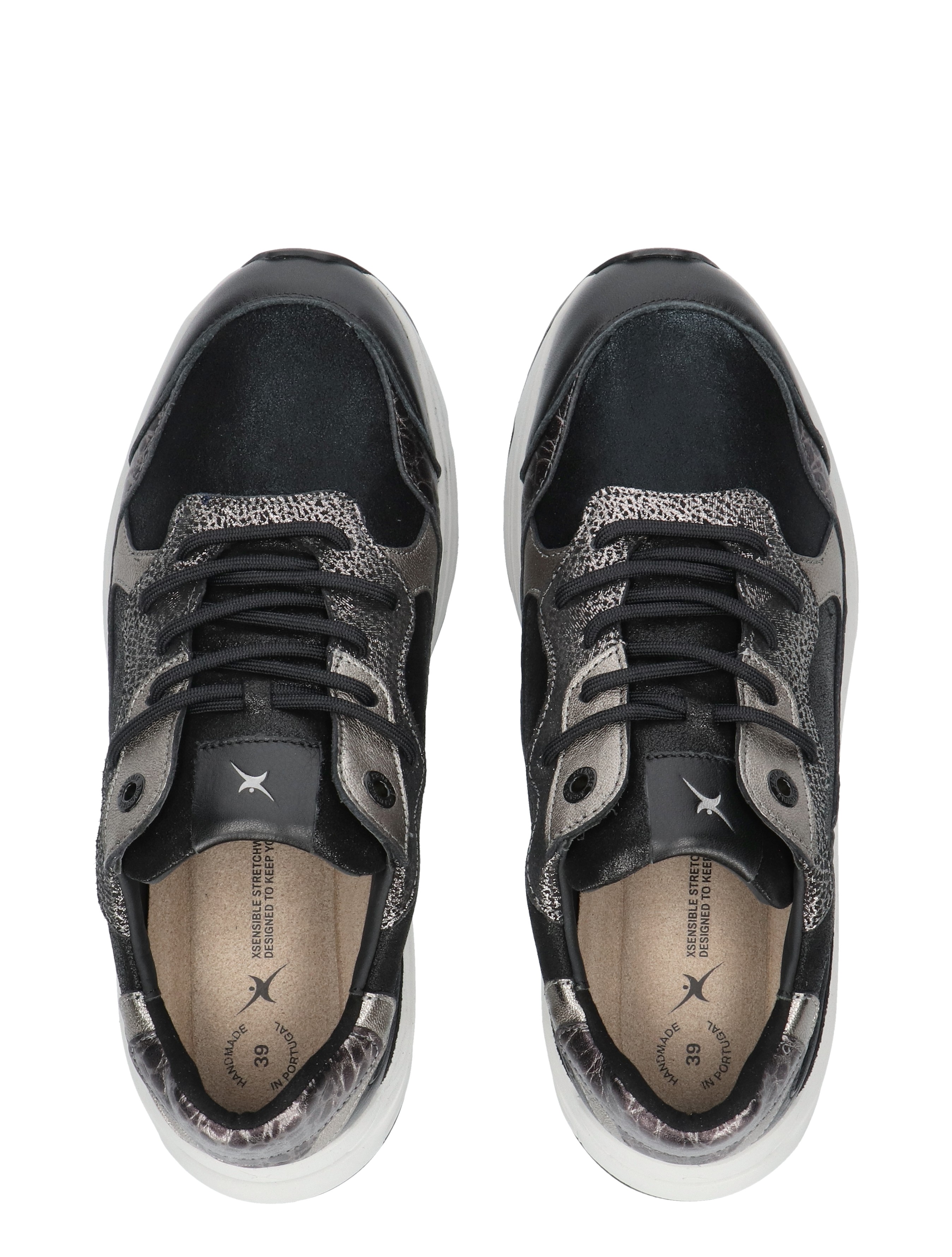 sneakers, veterschoen, donker, neutraal, zachte zool