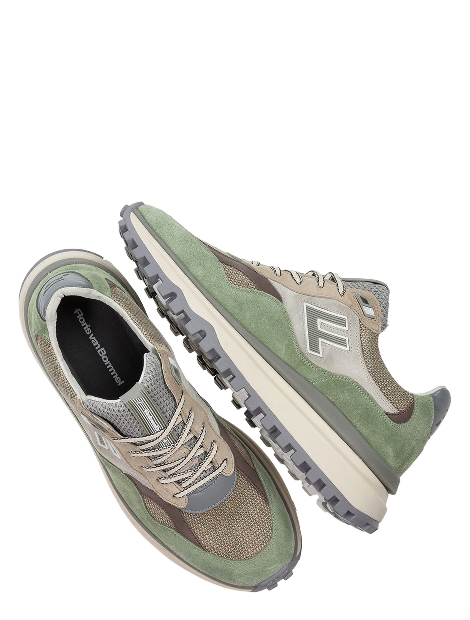 sneakers, wedge, sportschoen, lentesneaker, grijsgroen