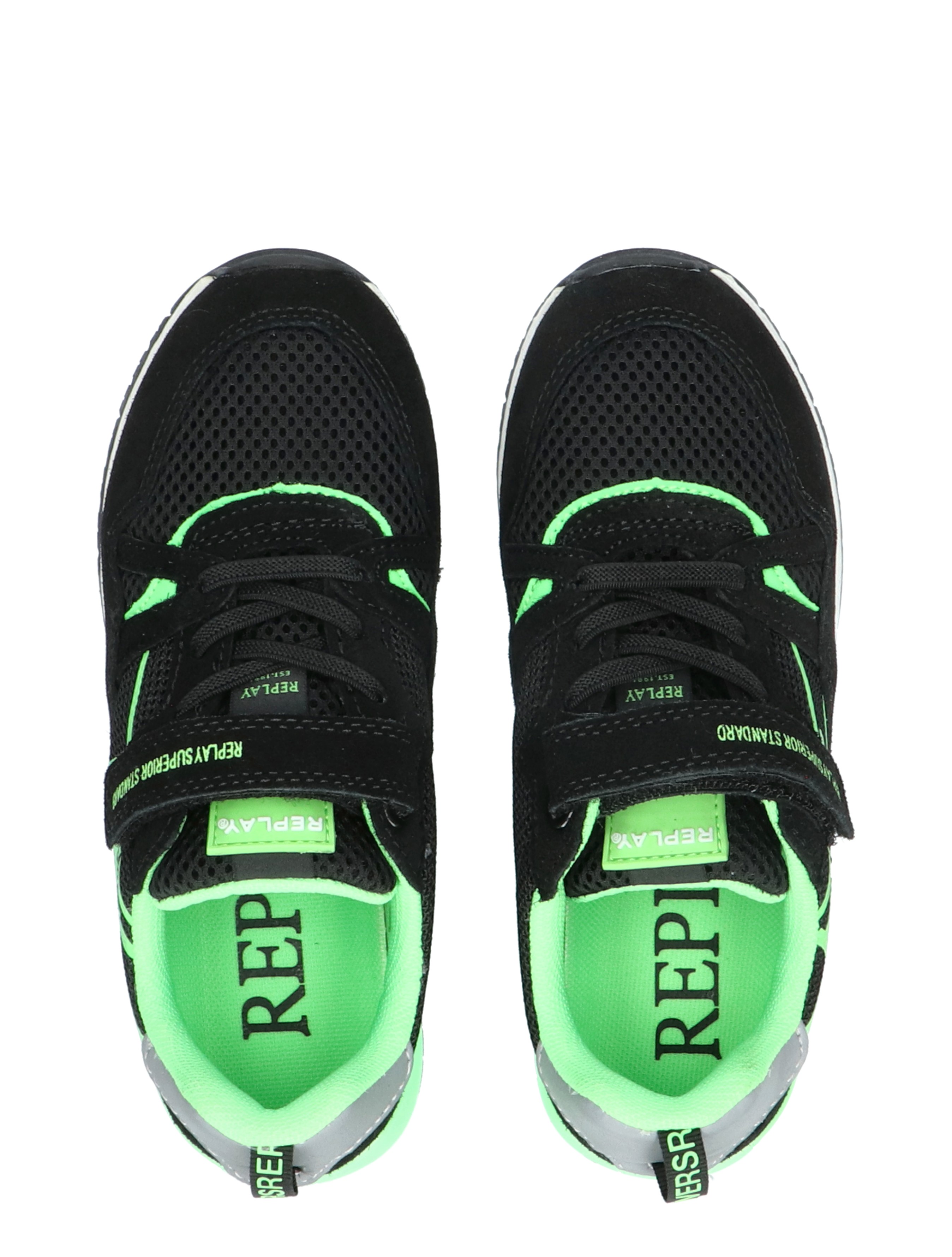 Replay - Shoot 11 Black Acid Green - Jongens - Sneakers - Lage Sneakers - 46738_11_7
