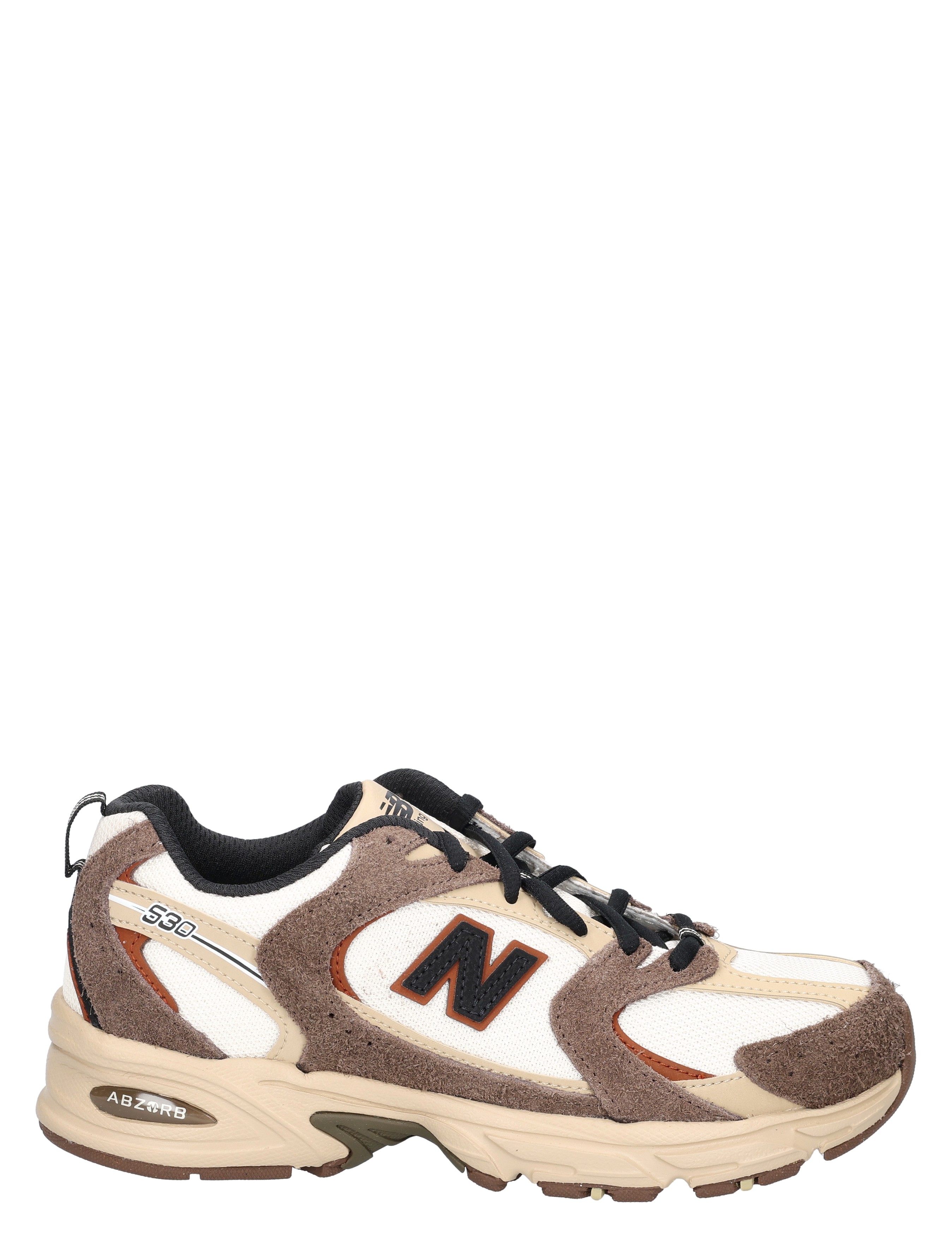 sneaker, shoe, sneaker beige, brown suede, mesh knit