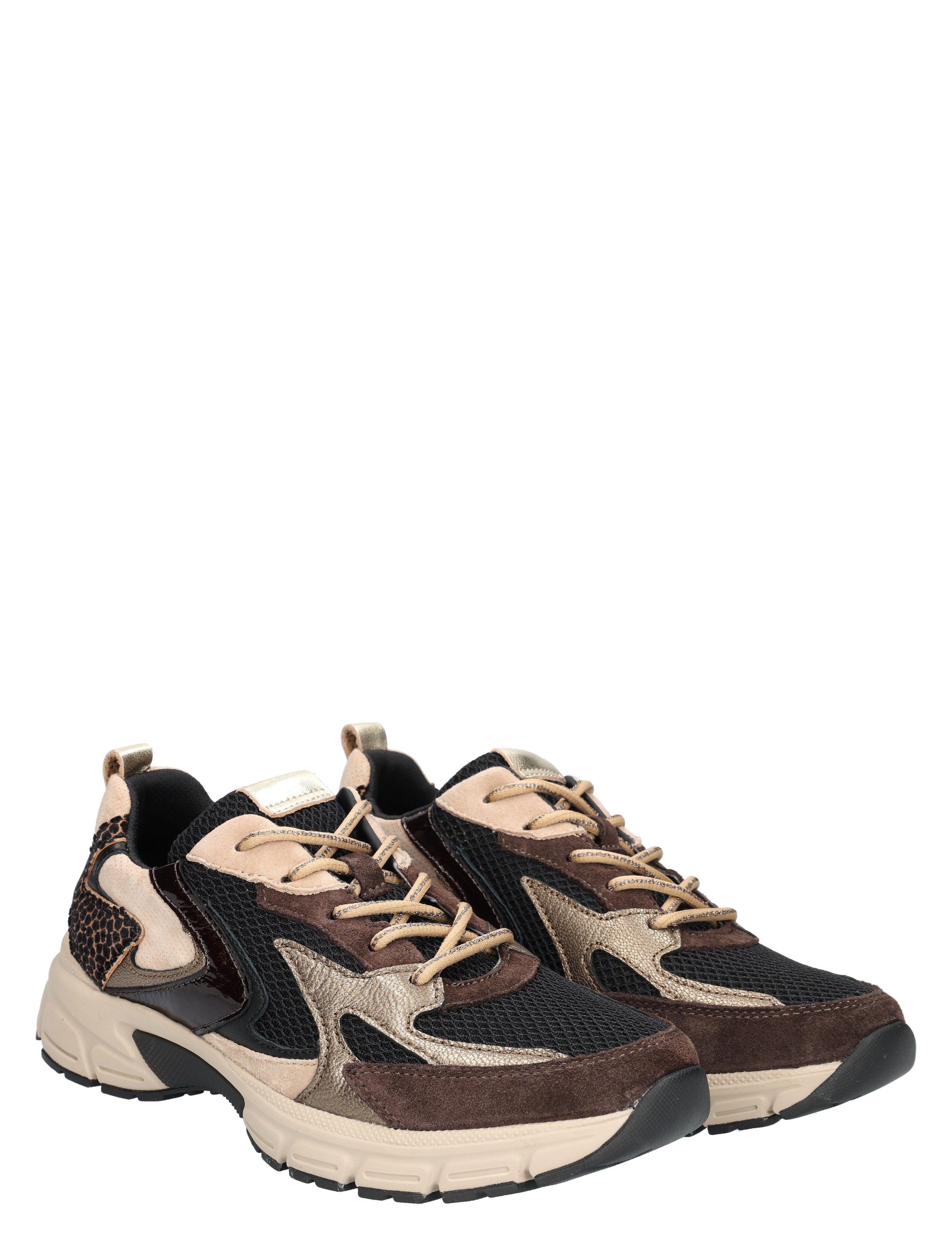 Gabor - 76.536.34 Black Brown Sand G-Wijdte - Sneakers - Dames - Lage Sneakers - 48906_12_5