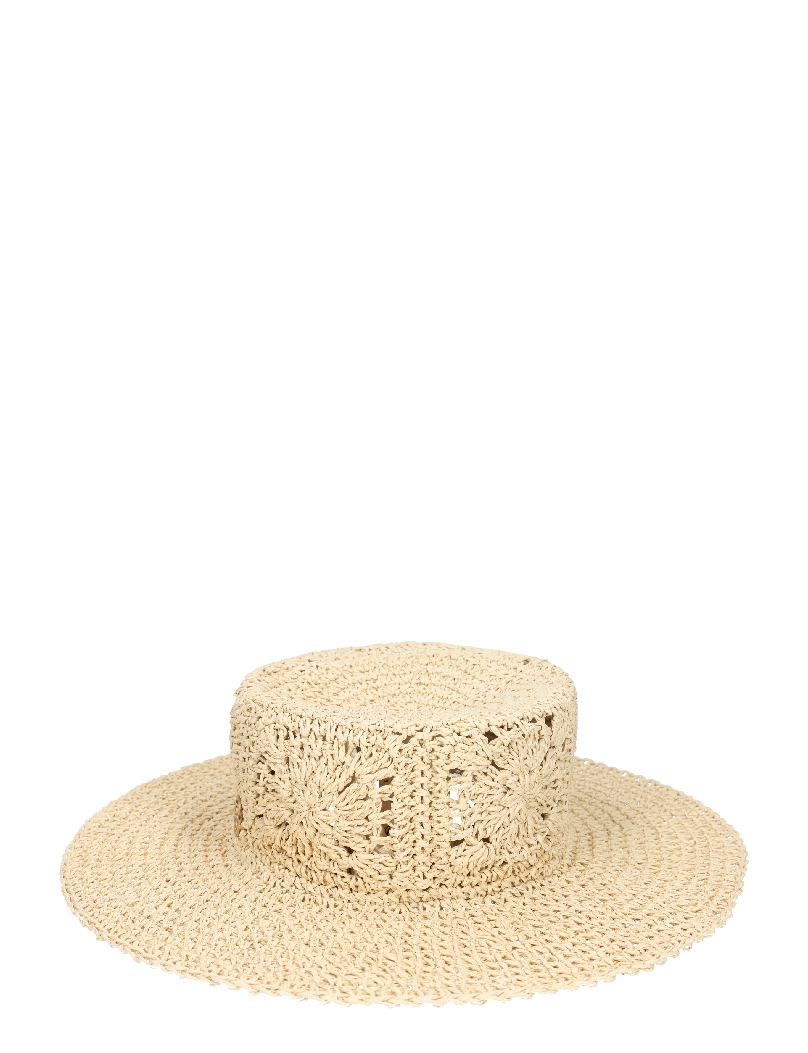 strohoed, geknoopt, zomerhoed, wafelvorm, natural kleur