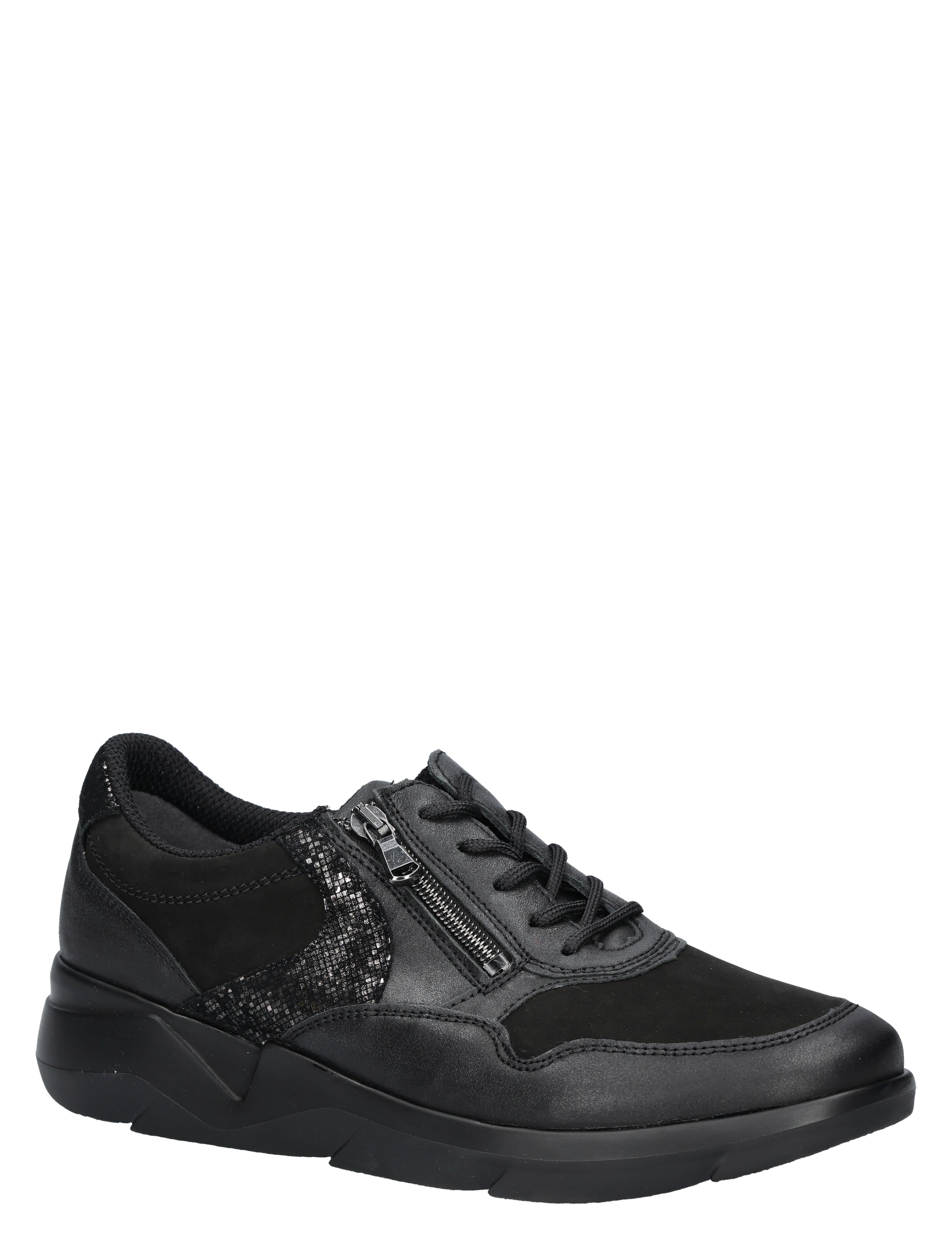 Waldlaufer - 668001 Black K-Wijdte - Dames - Veterschoenen - Casual Veterschoenen - 48871_11_3