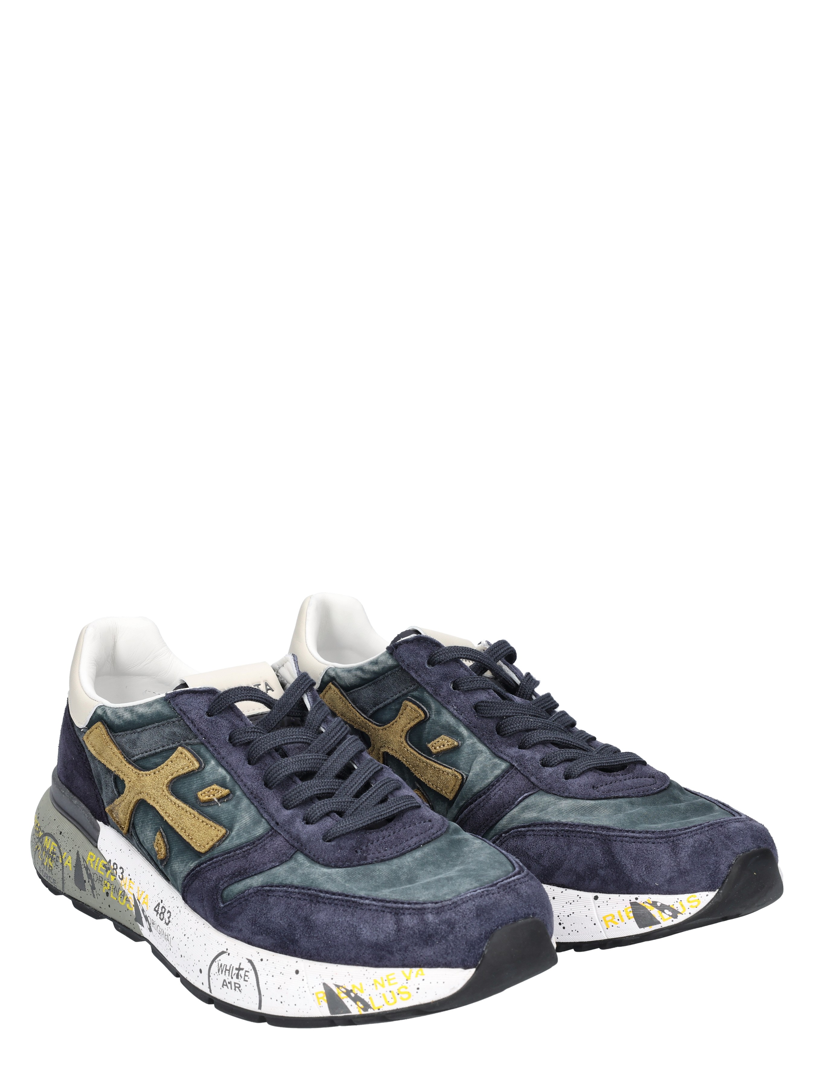 sneaker,  sneakers,  navy,  grijs,  veters