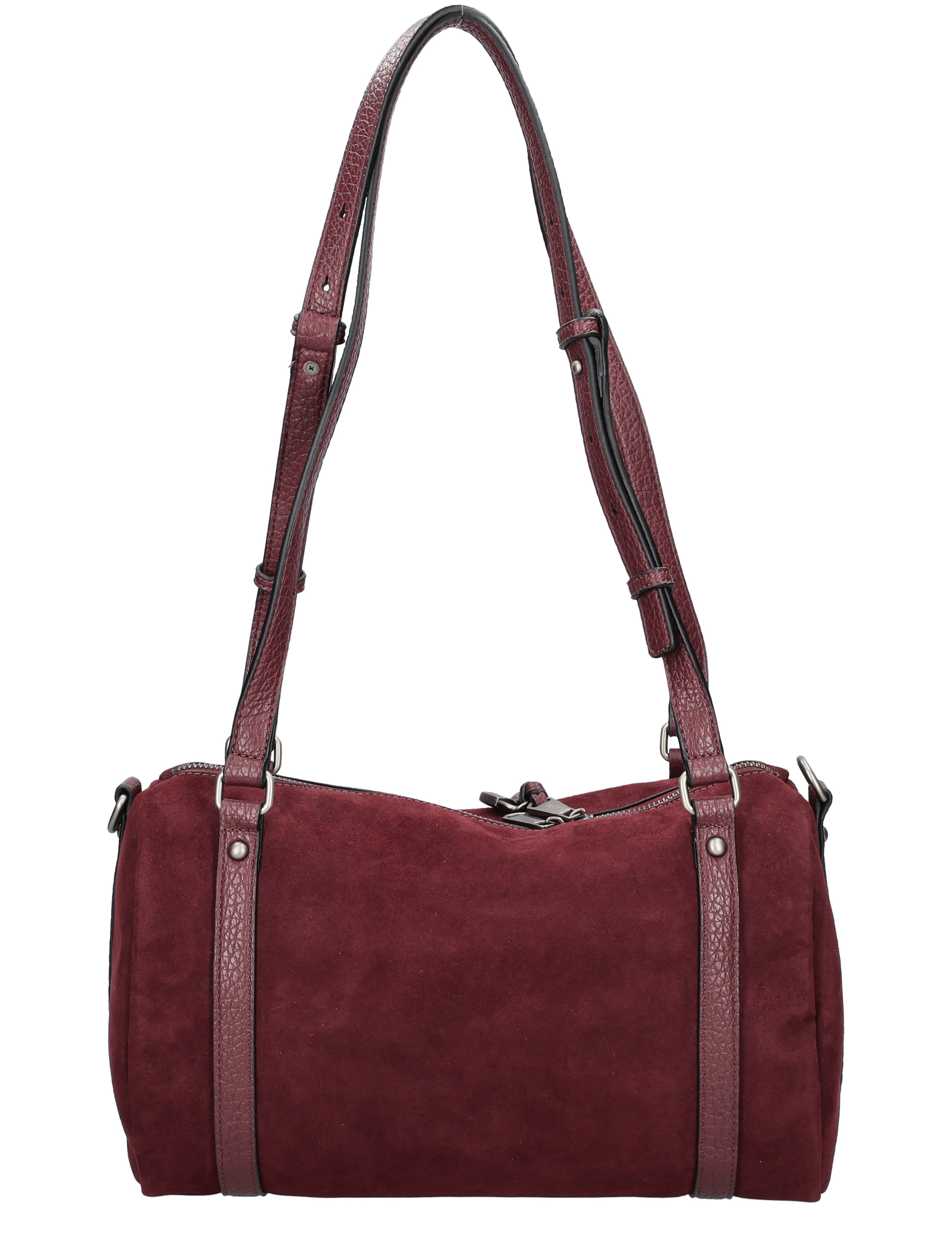 handtas, buideltas, bord, suede, maroon