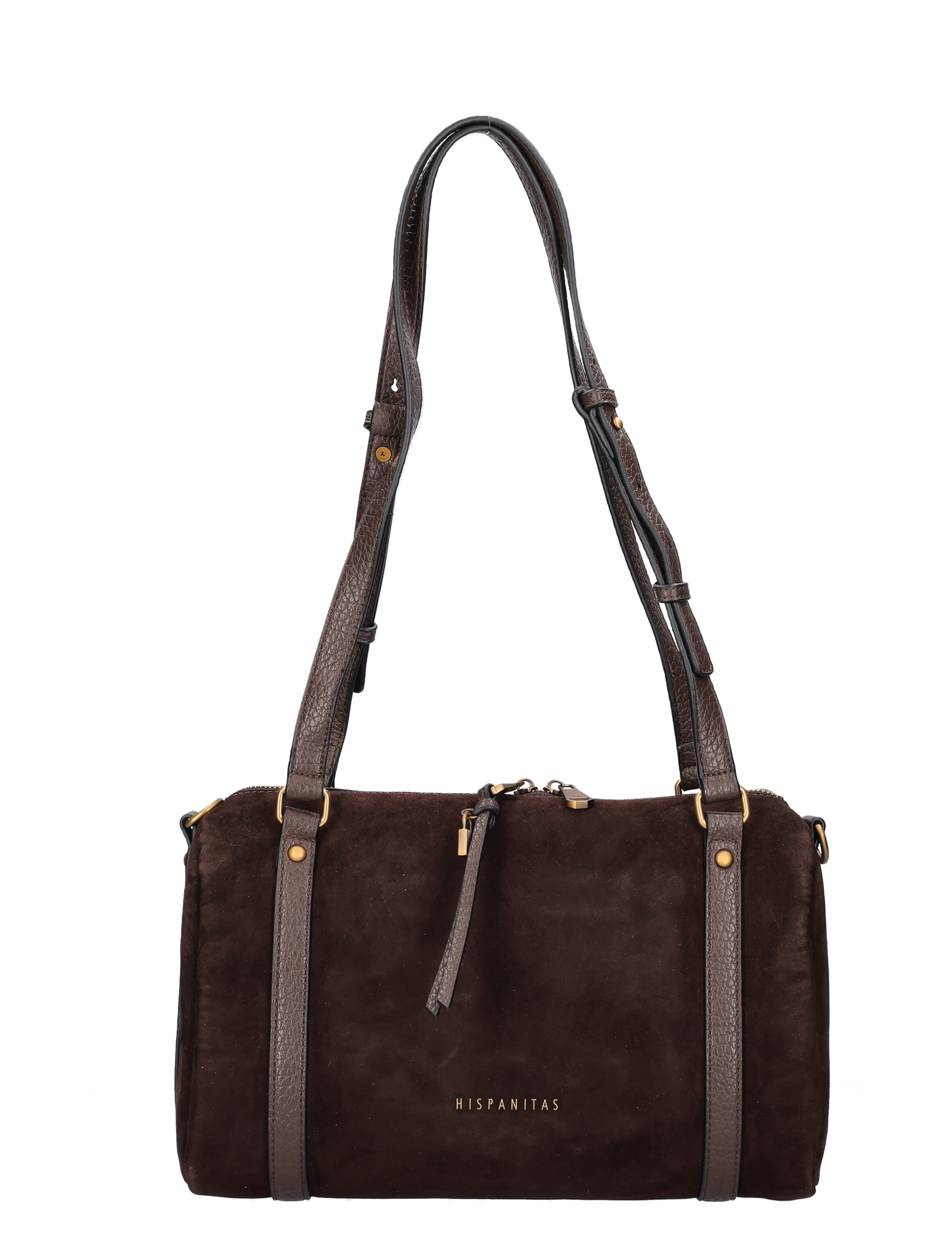 Hispanitas - BI264936 Suede Espresso - Dames - Schoudertassen - 52066_22_1