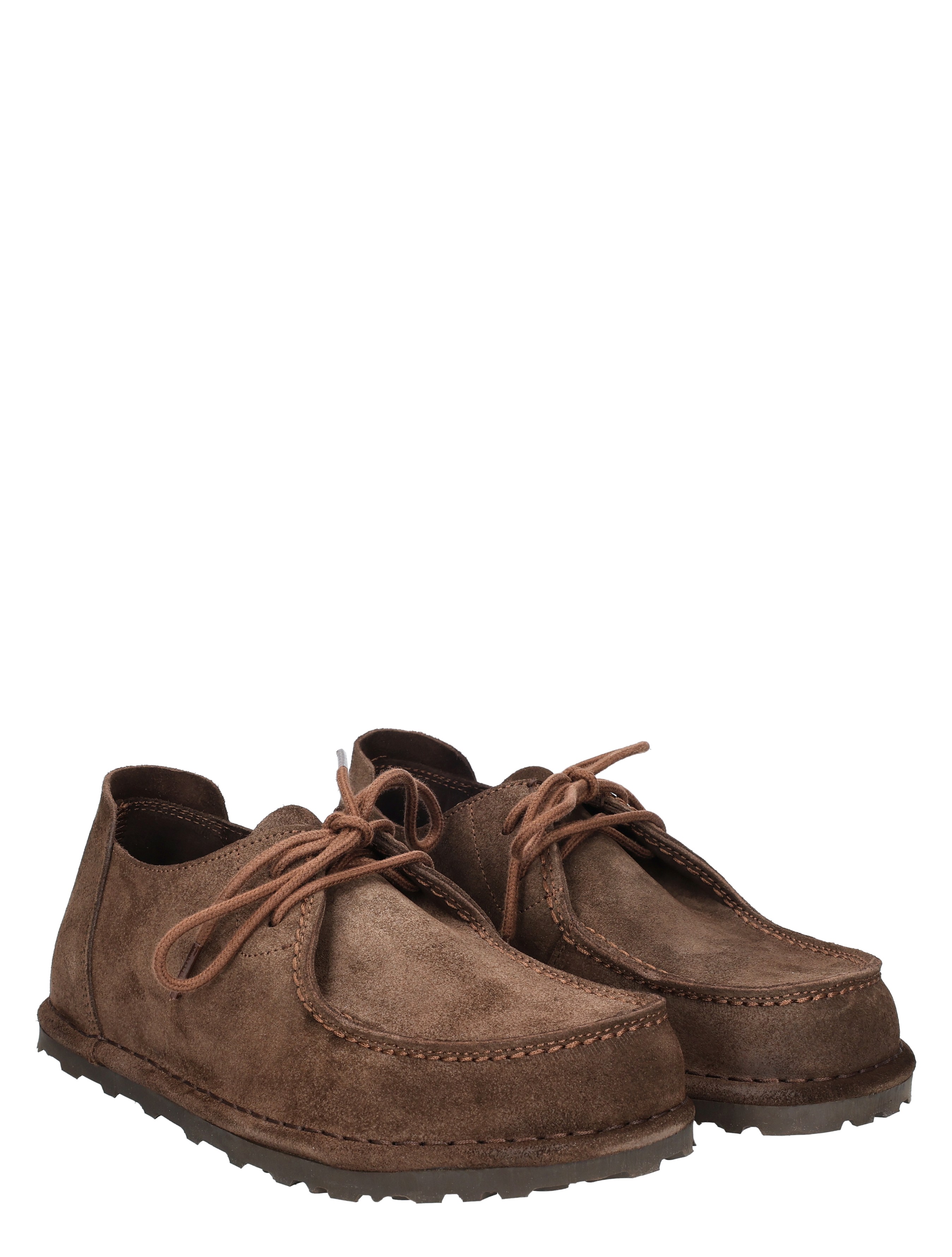 bruine schoenen, suède, luid lederen?, slippers?, casual schoenen