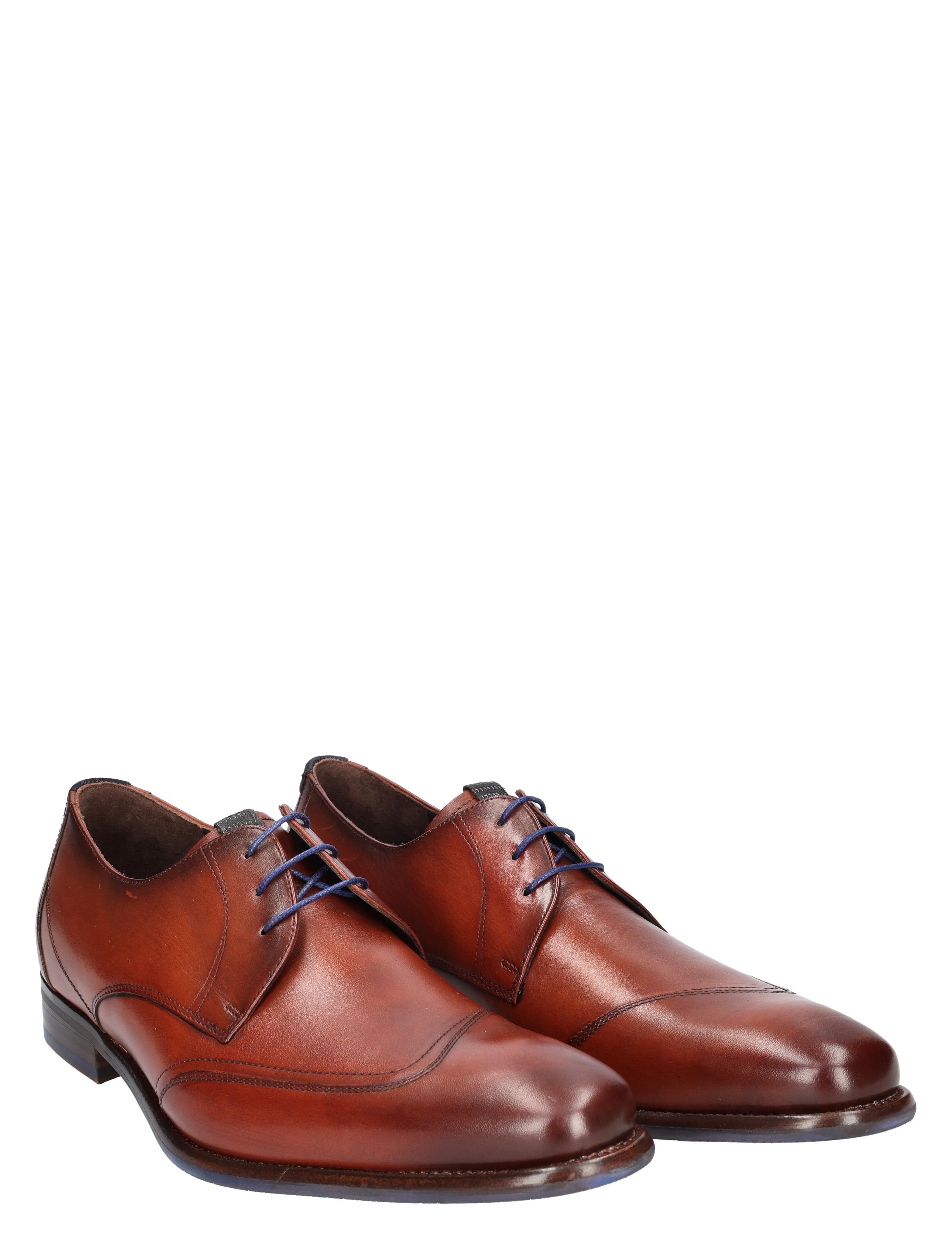 Floris van Bommel - De Stijler SFM-30173 07.00 Dark Cognac H-Wijdte - Heren - Veterschoenen - Nette Veterschoenen - 33807_22_5