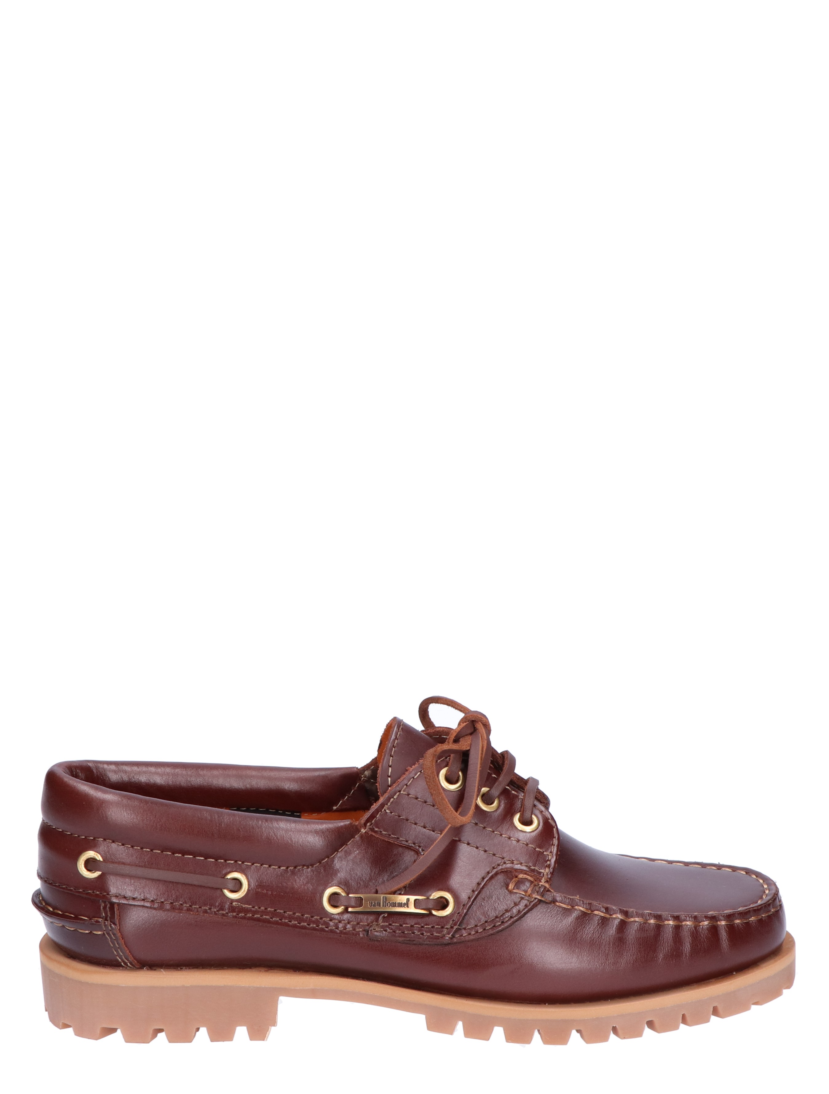 Van Bommel - 30001 Boat Shoe 27-01 Brown G-Wijdte - Heren - Veterschoenen - Casual Veterschoenen - 18374_22_1