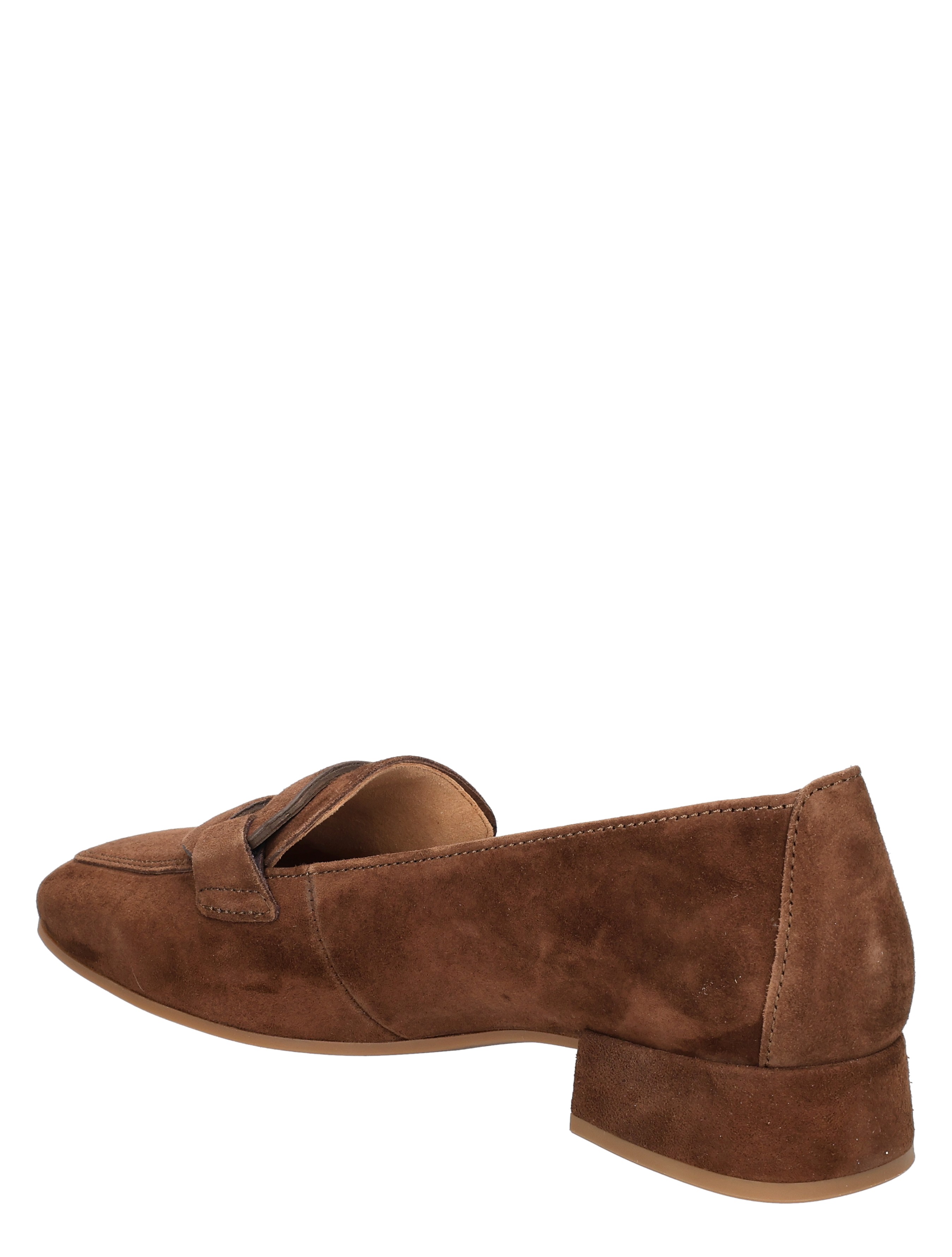 pump, loafer, brown suede, block heel, slip-on