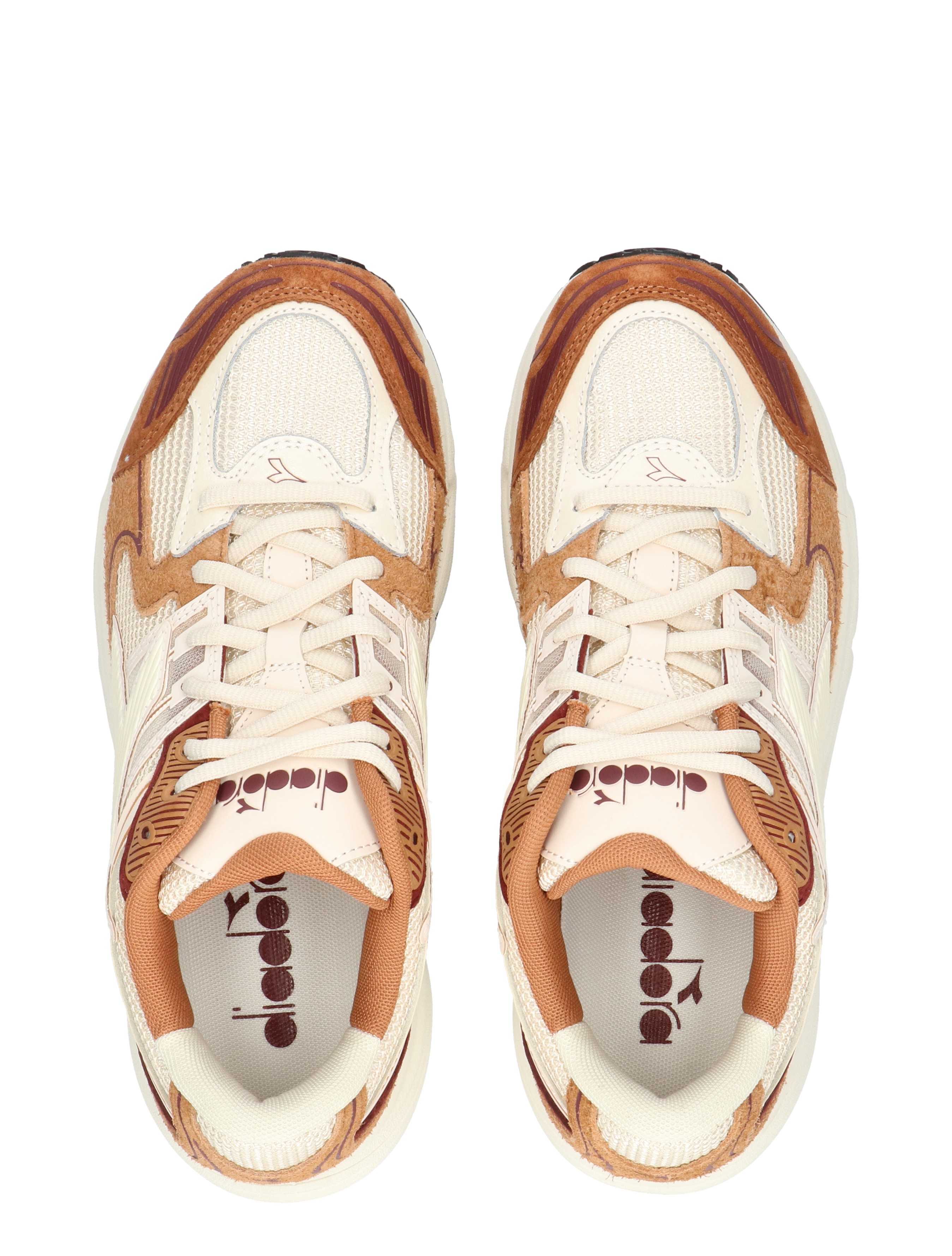 sneakers, lacet, canvas, mix-kleur, rode tint