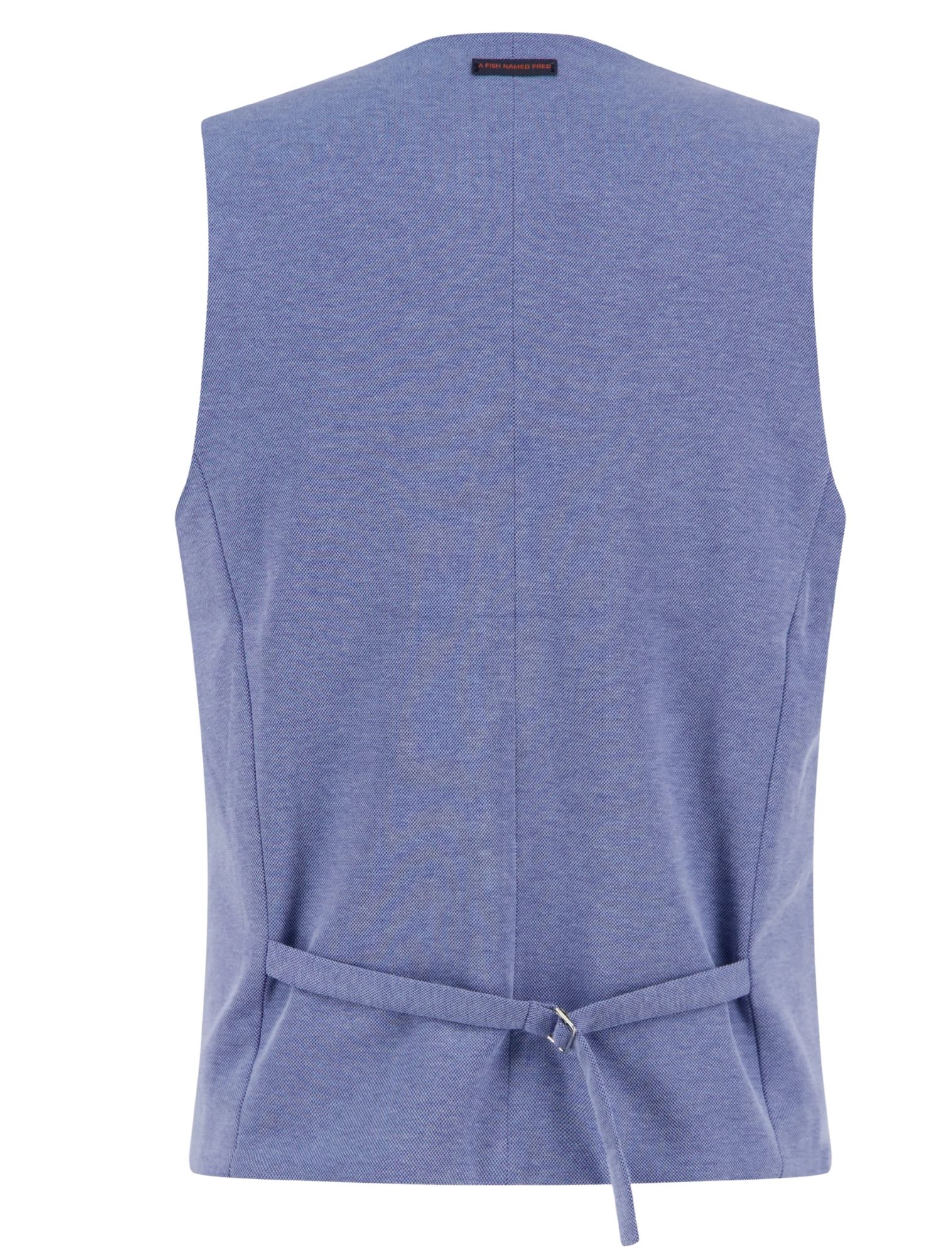 A Fish Named Fred - Waistcoat Pique 608 Jeans Blue - Heren - Jassen & Jacks - 51190_33_2