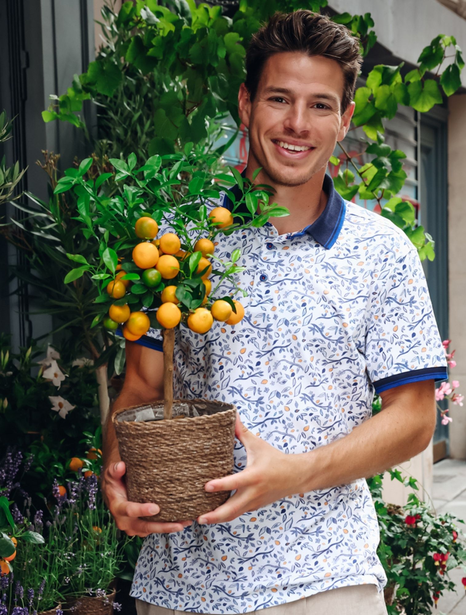 A Fish Named Fred - Polo Citrus 071 Multicolor Blue - Heren - T-Shirts & Polos - 51193_38_3