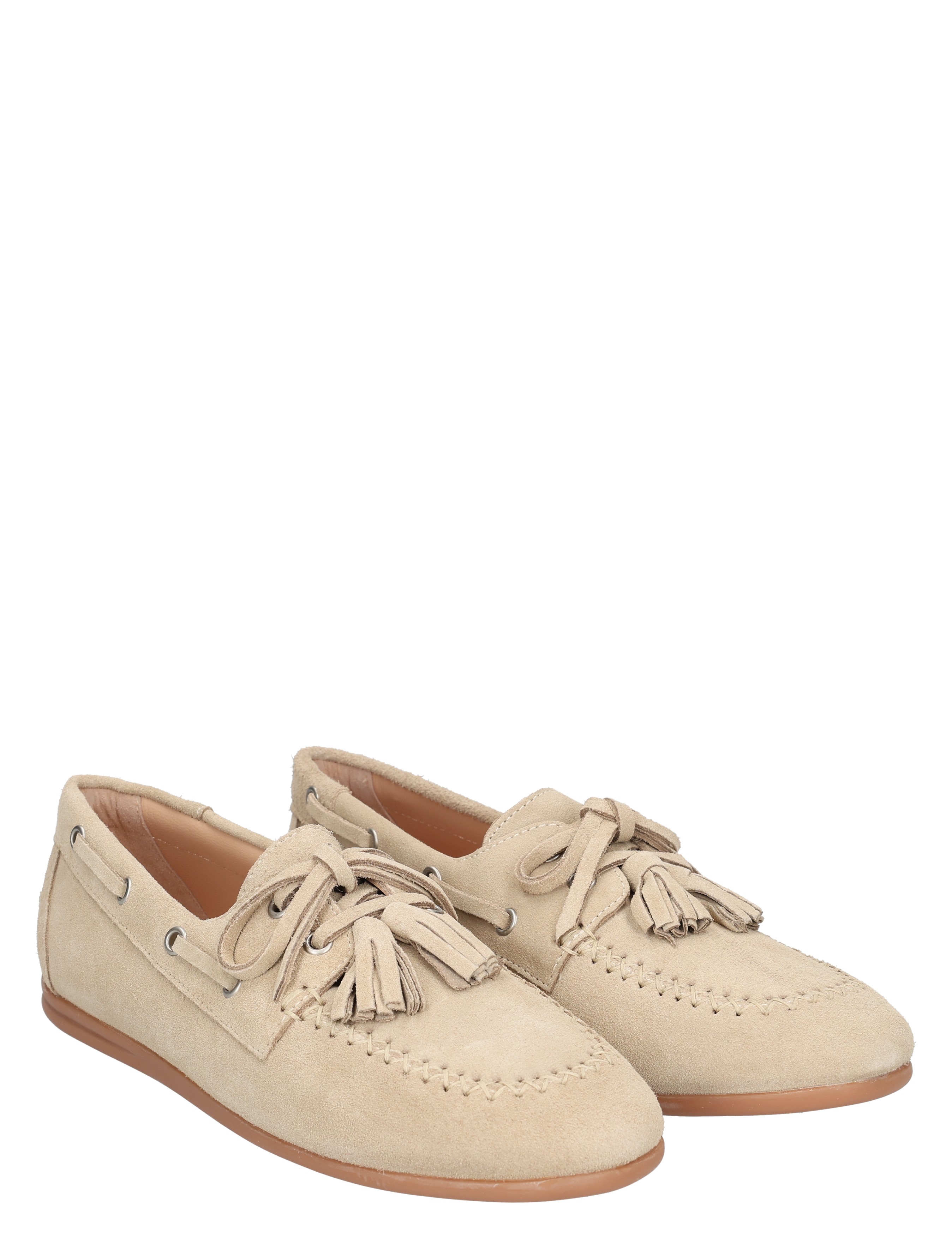 damesschoenen, lamsvacht, tassels, suede, loafers