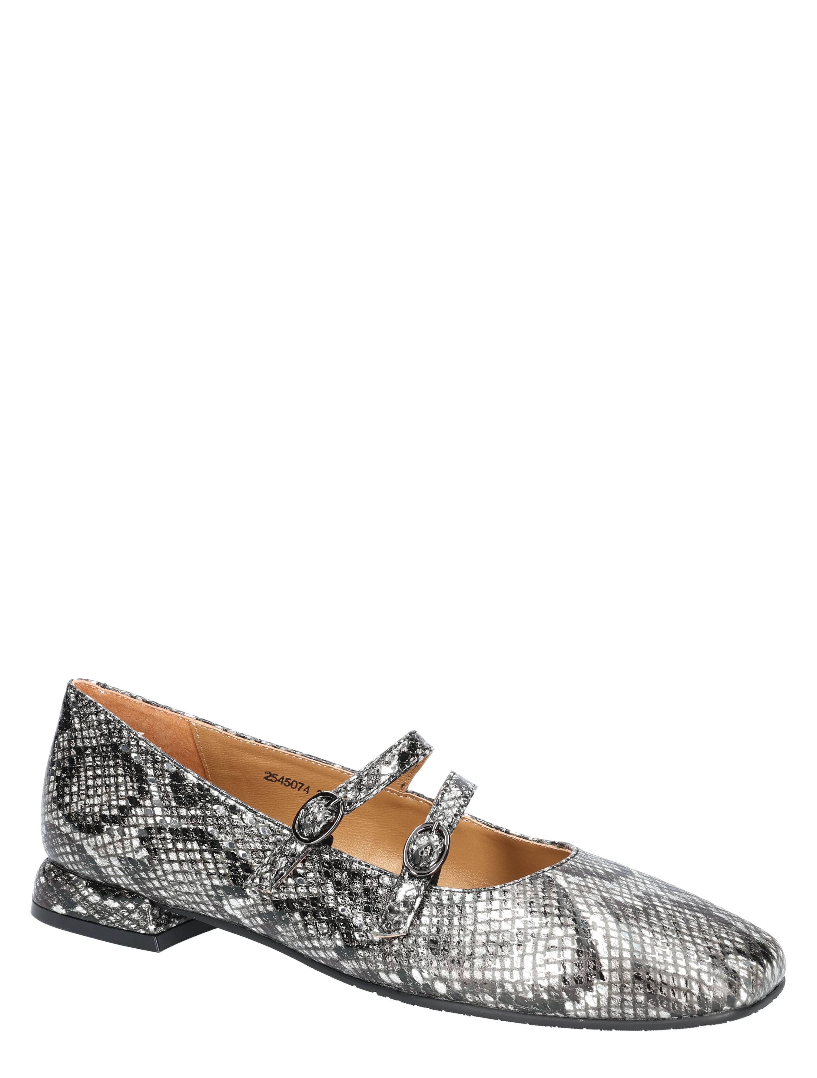 Di Lauro - Cassia Silver Snake Print Leather - Dames - Ballerinas - 49495_99_3