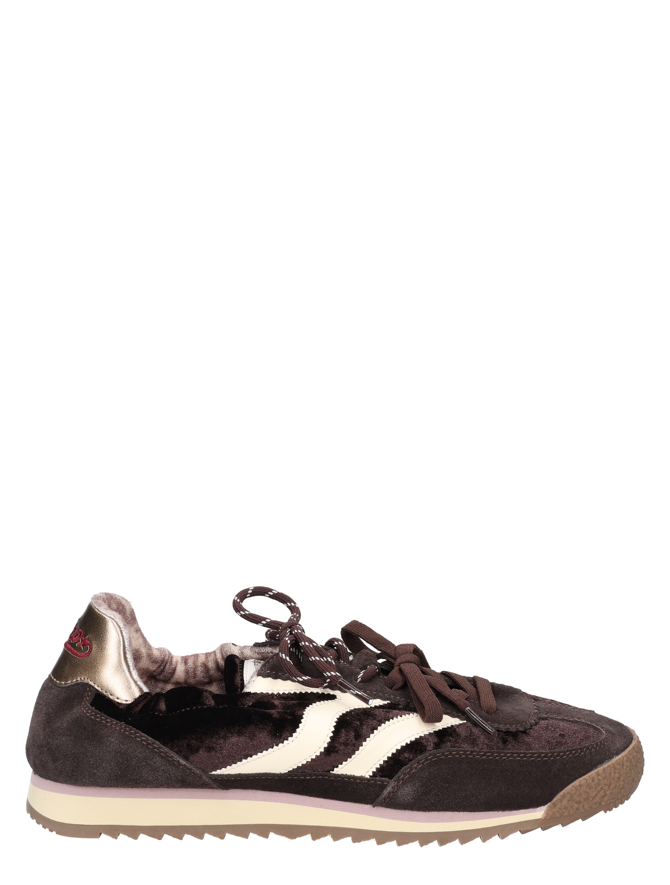 MRP by Maripe - Utah V12 Combi Chocolate Velvet - Sneakers - Dames - Lage Sneakers - 51602_22_1